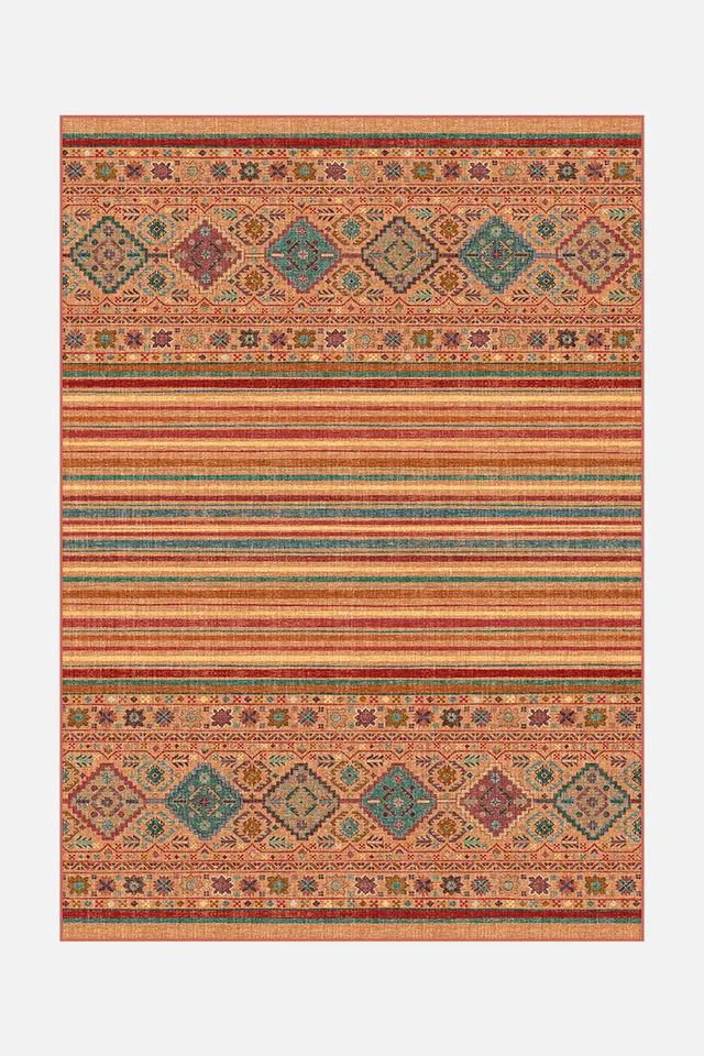 teppana-samira-safran-teppich-waschbarer-boho-teppich image 1