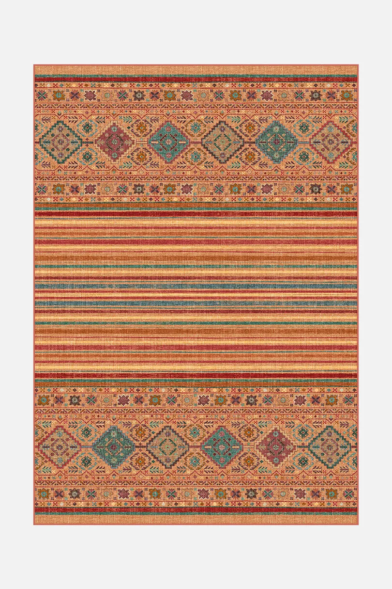 teppana-samira-safran-teppich-waschbarer-boho-teppich image 1