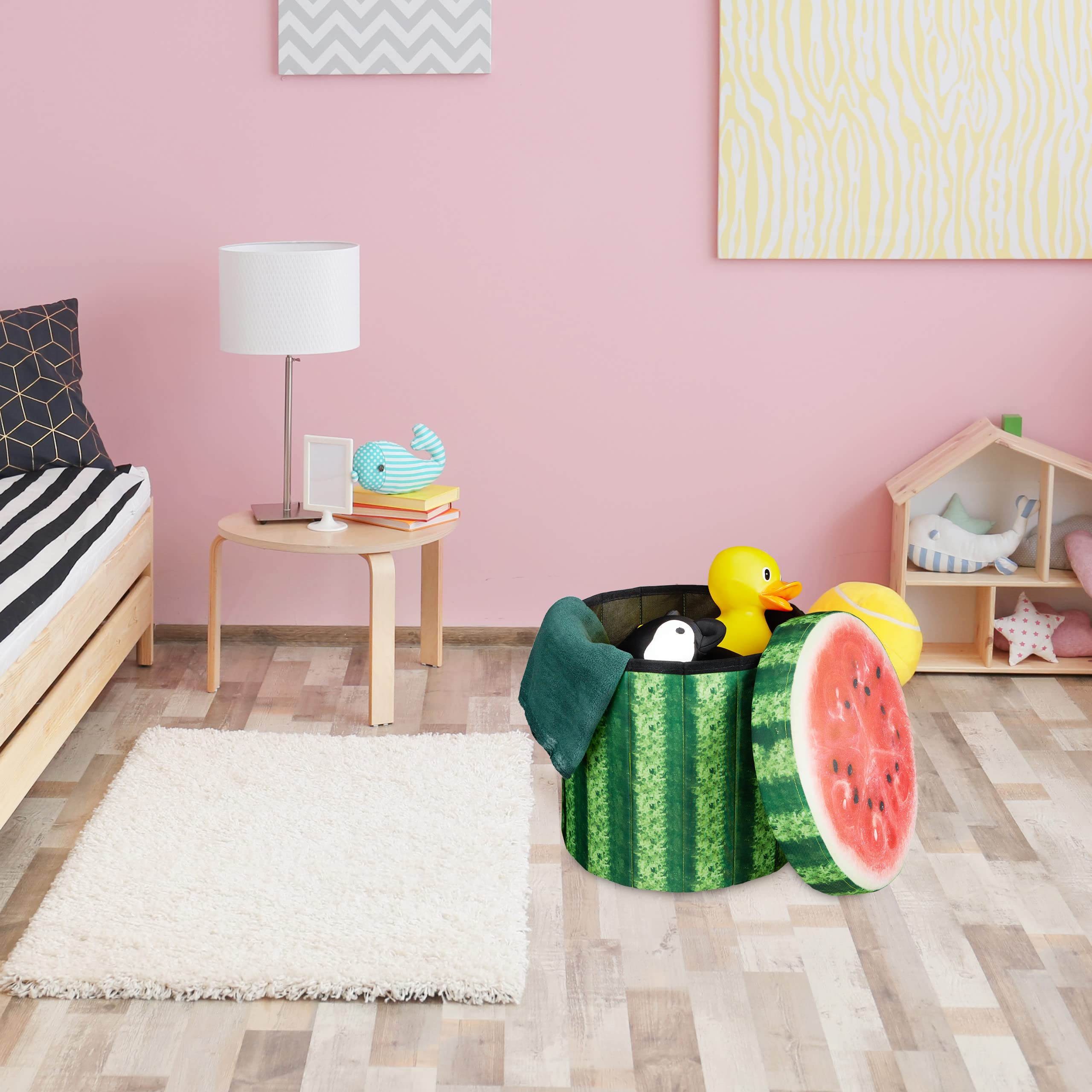 relaxdays-sitzhocker-faltbar-mit-stauraum-38x38-5x38-5-cm-melone-30l image 4