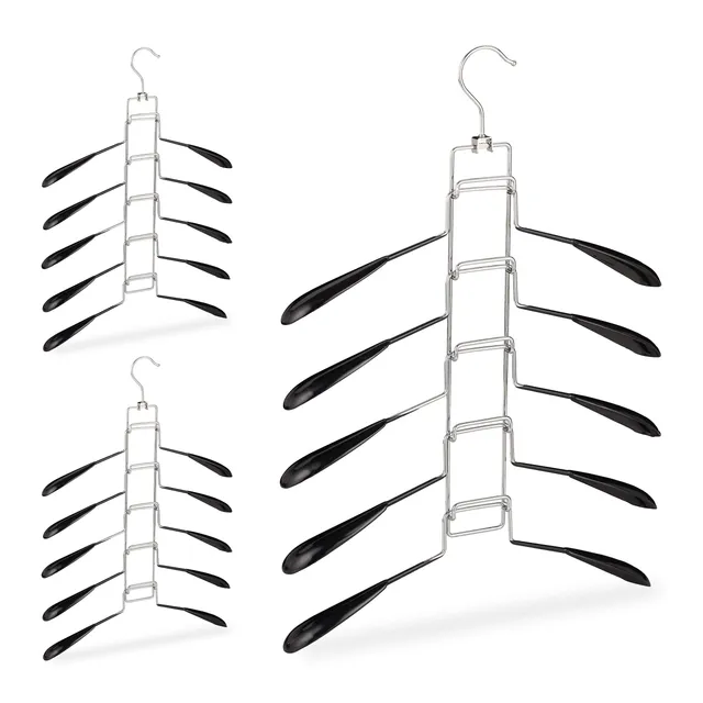 relaxdays-mehrlagiger-kleiderb-gel-3er-set-5-b-gel-schwarz-58x40-5x3-5-cm image 1