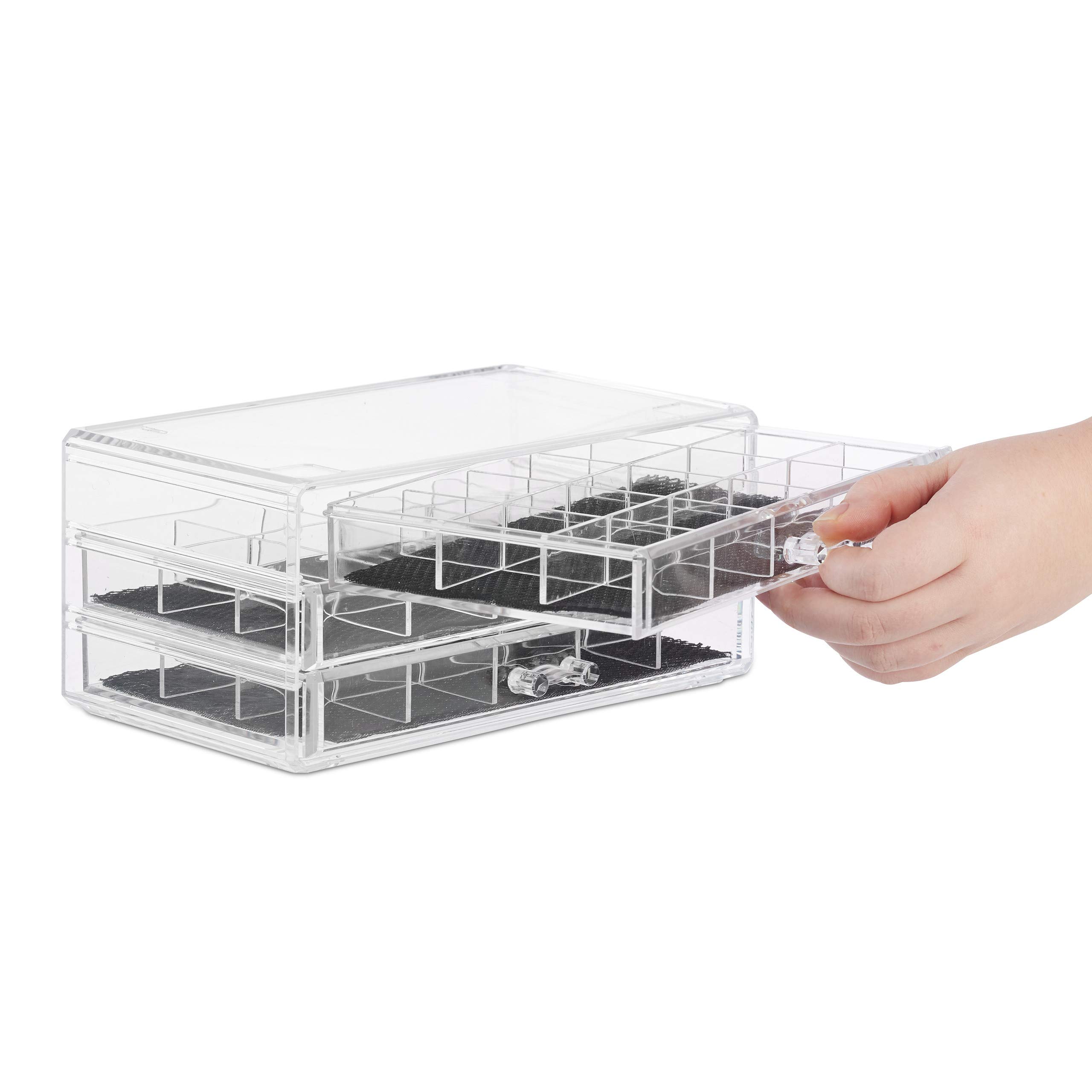 relaxdays-make-up-organizer-acryl-schmuckkasten-transparent-mit-3-schubladen image 8
