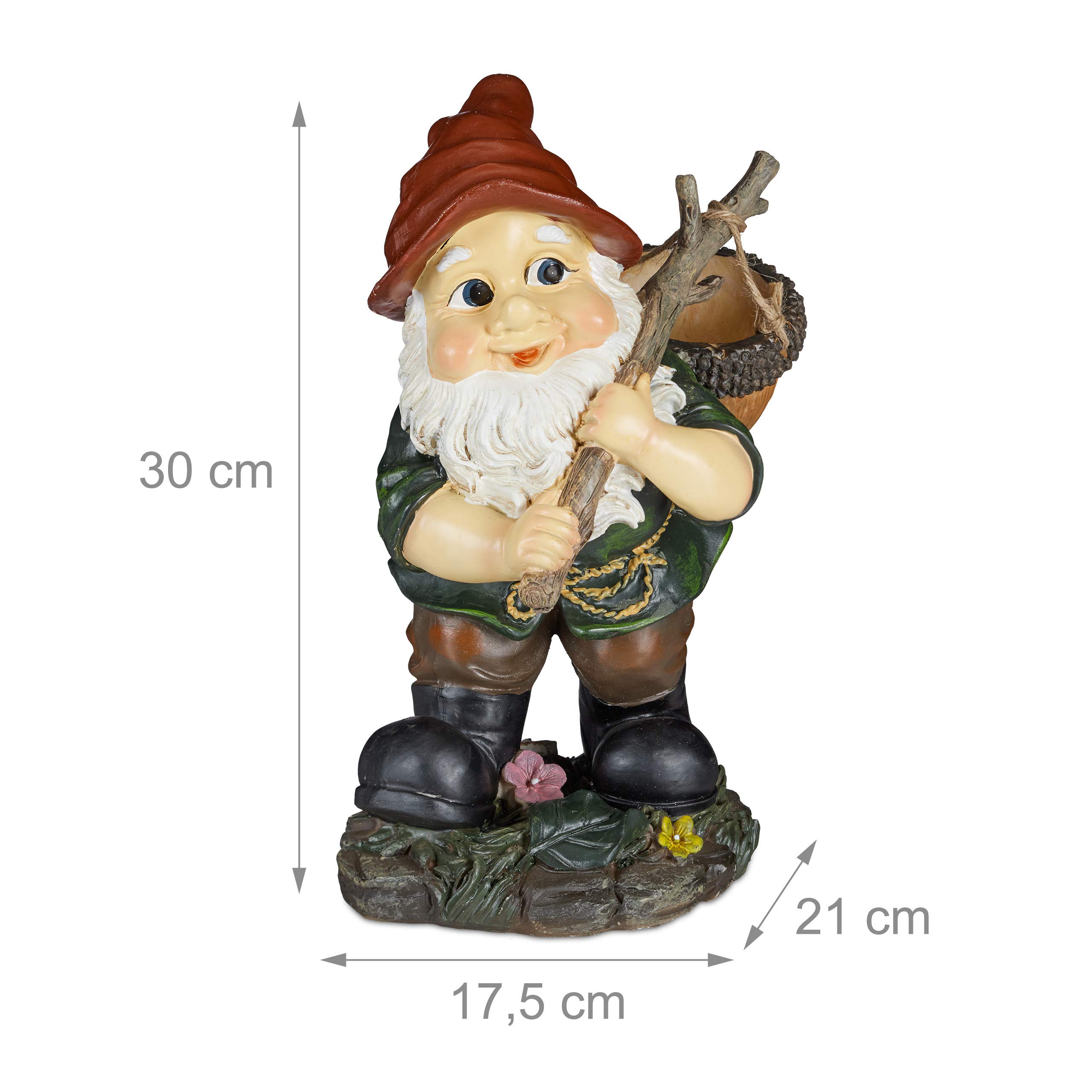 relaxdays-gartenzwerg-mit-eichelk-rbchen-gartenfigur-30-x-17-5-x-21-cm image 4