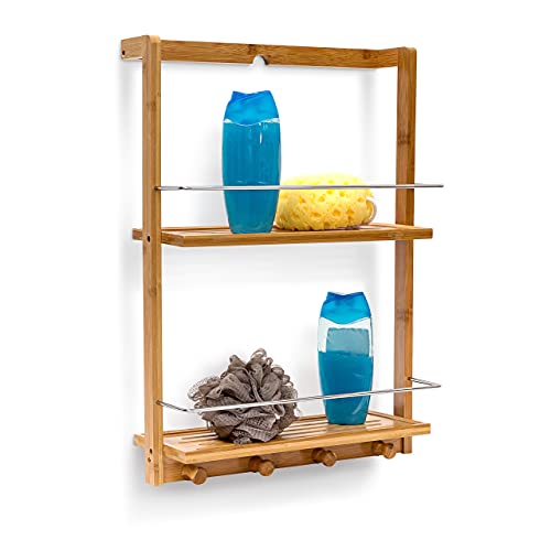 relaxdays-duschregal-bambus-h-ngeregal-53-x-38-x-15-5-cm-mit-2-b-den-und-4-haken image 8