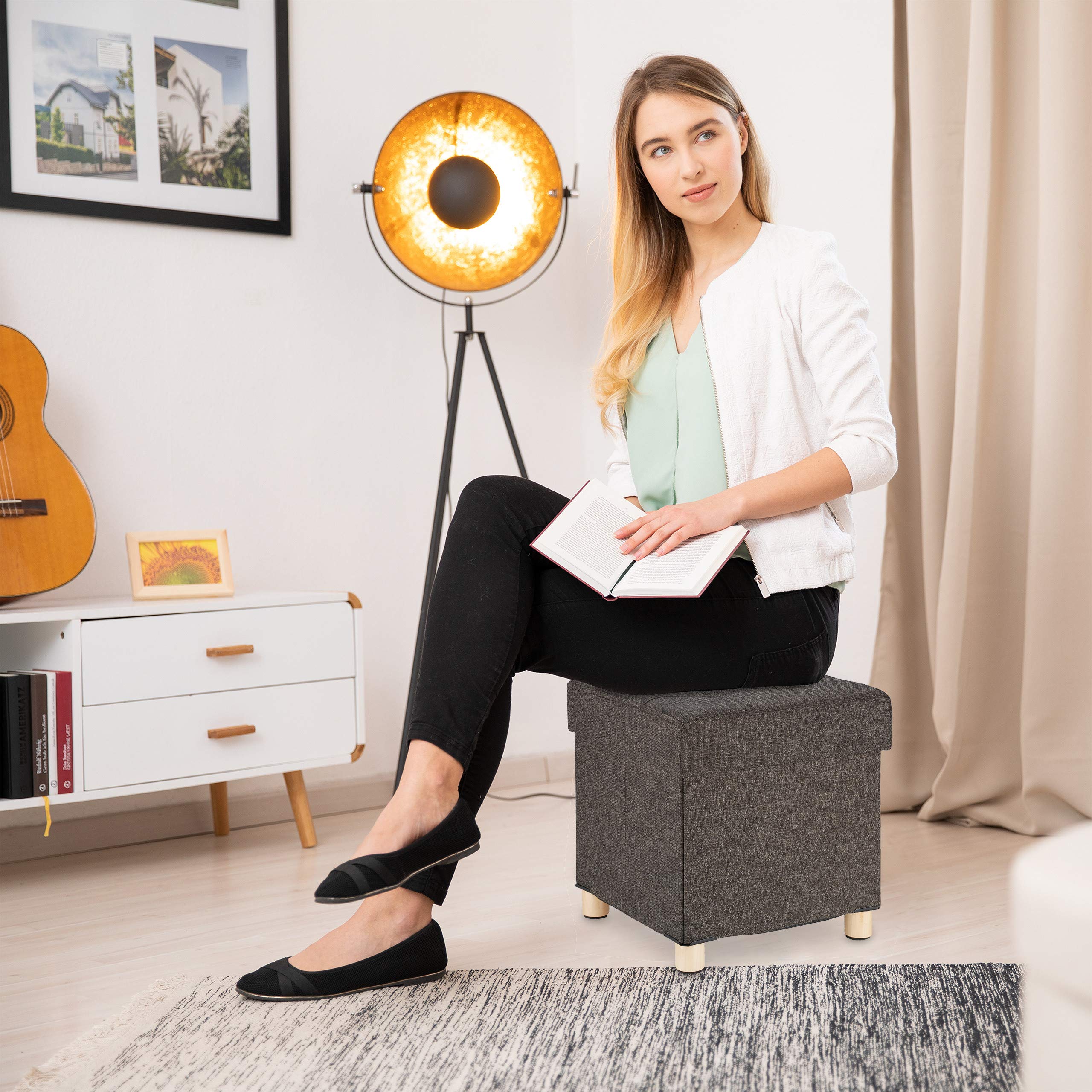 relaxdays-sitzhocker-mit-stauraum-40-x-38-x-38-cm-stoff-leinenoptik-braun image 2