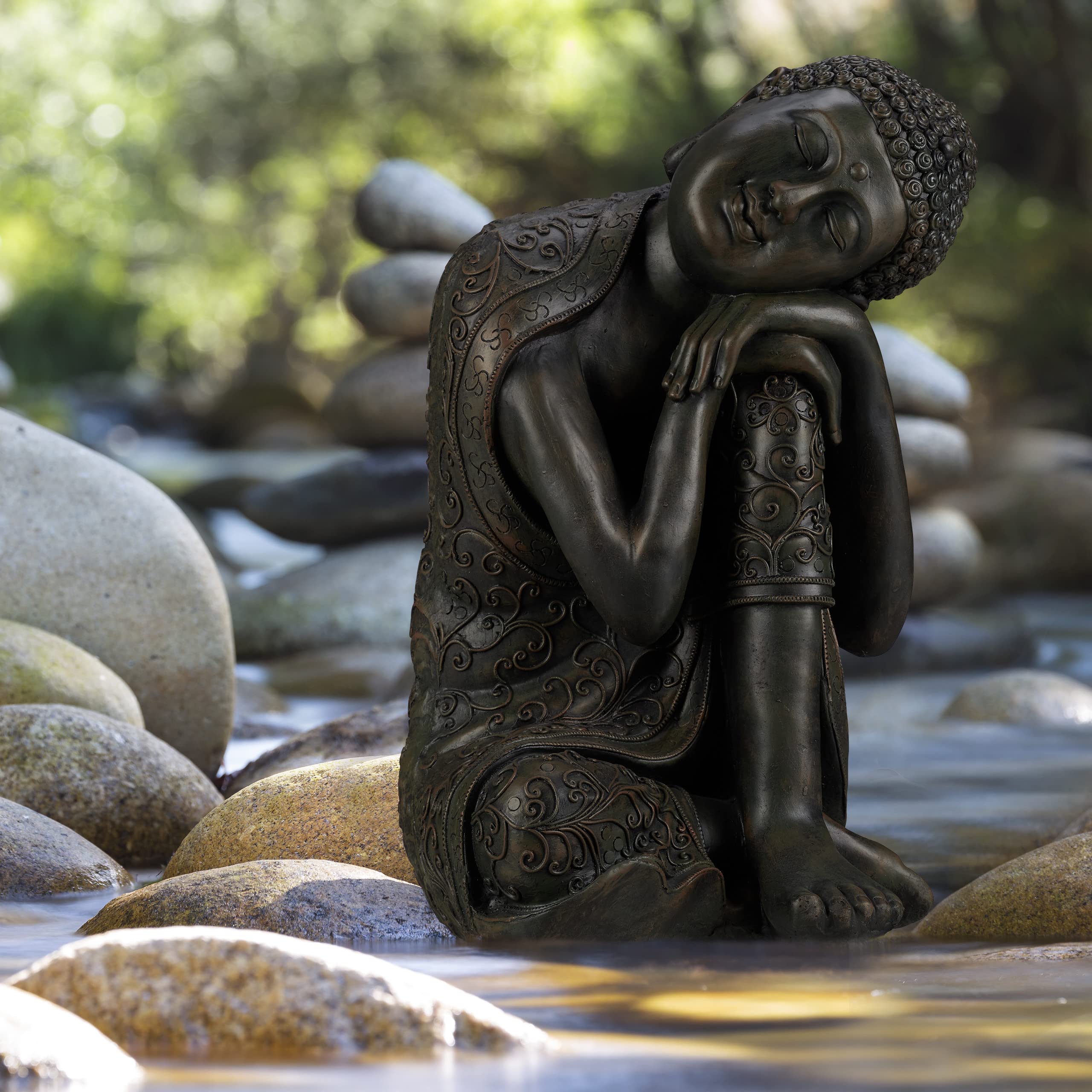 relaxdays-buddha-figur-geneigter-kopf-xl-60-cm-polyresin-wetterfest-farbwahl image 2