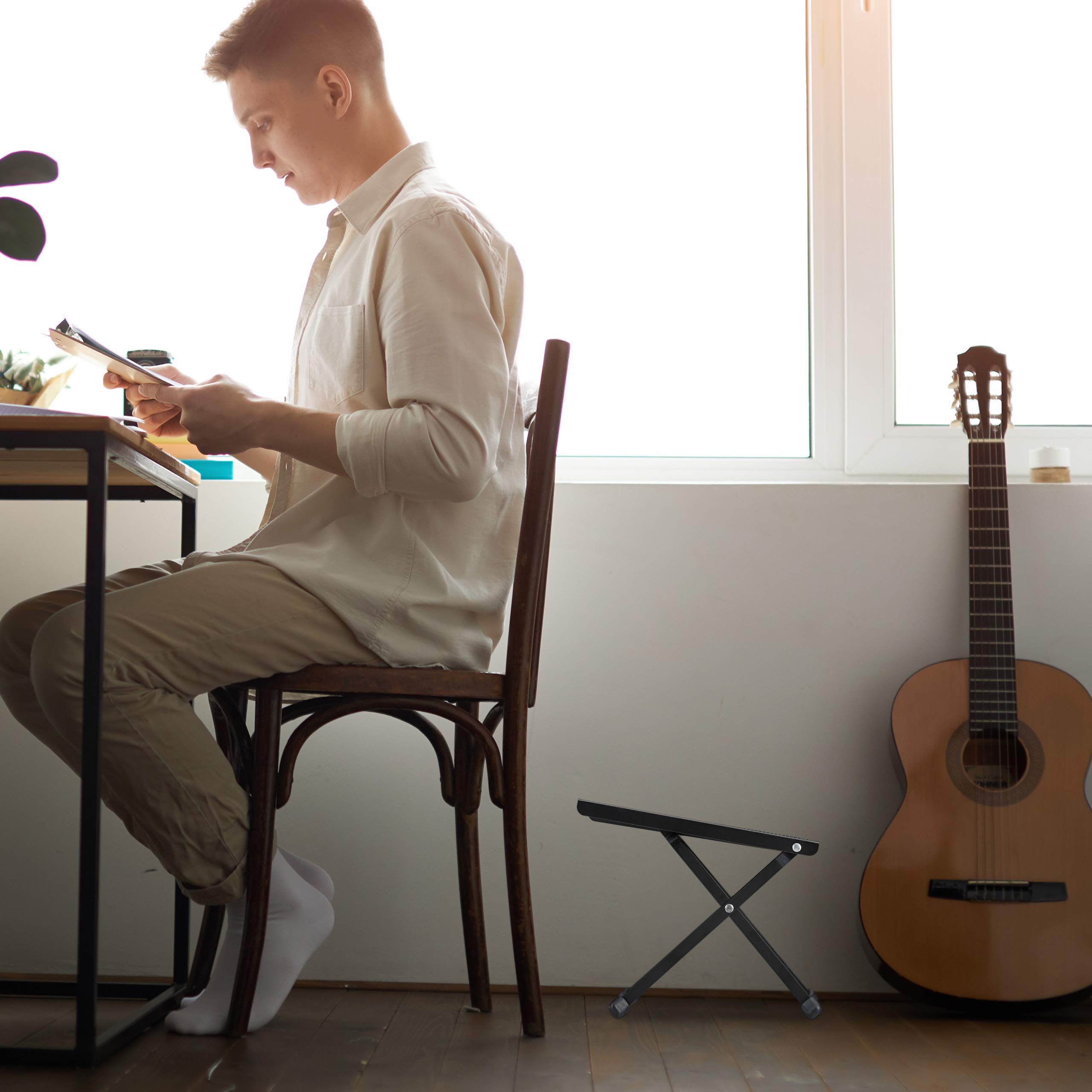 relaxdays-gitarren-fu-bank-faltbar-schwarz-4-h-hen image 3