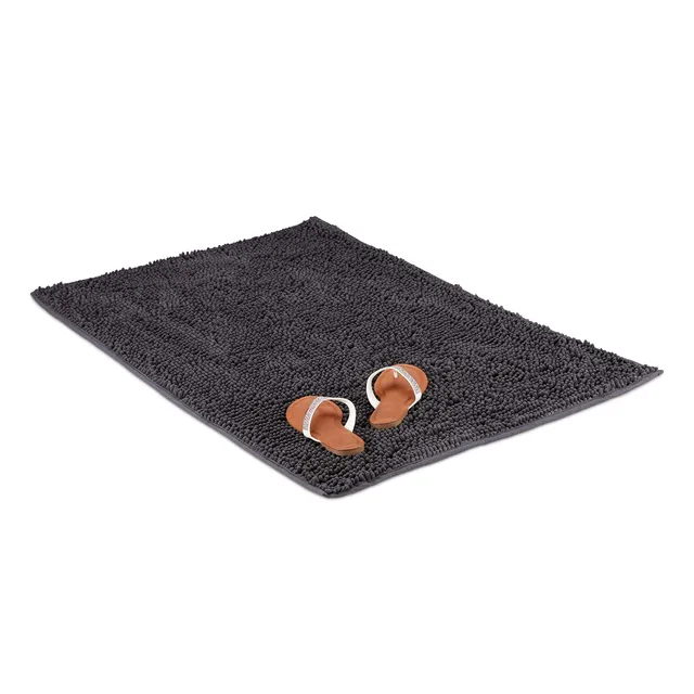 relaxdays-badteppich-shaggy-mikrofaser-grau-70x120-cm image 1