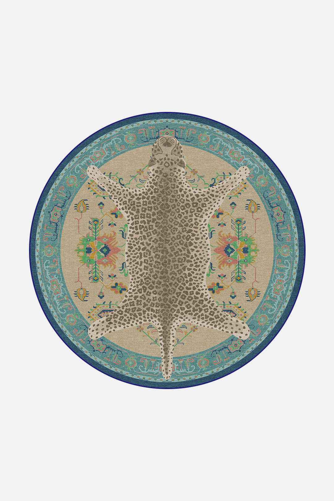teppana-leopard-bunt-teppich-waschbarer-indoor-teppich-flora-fauna-kollektion image 8