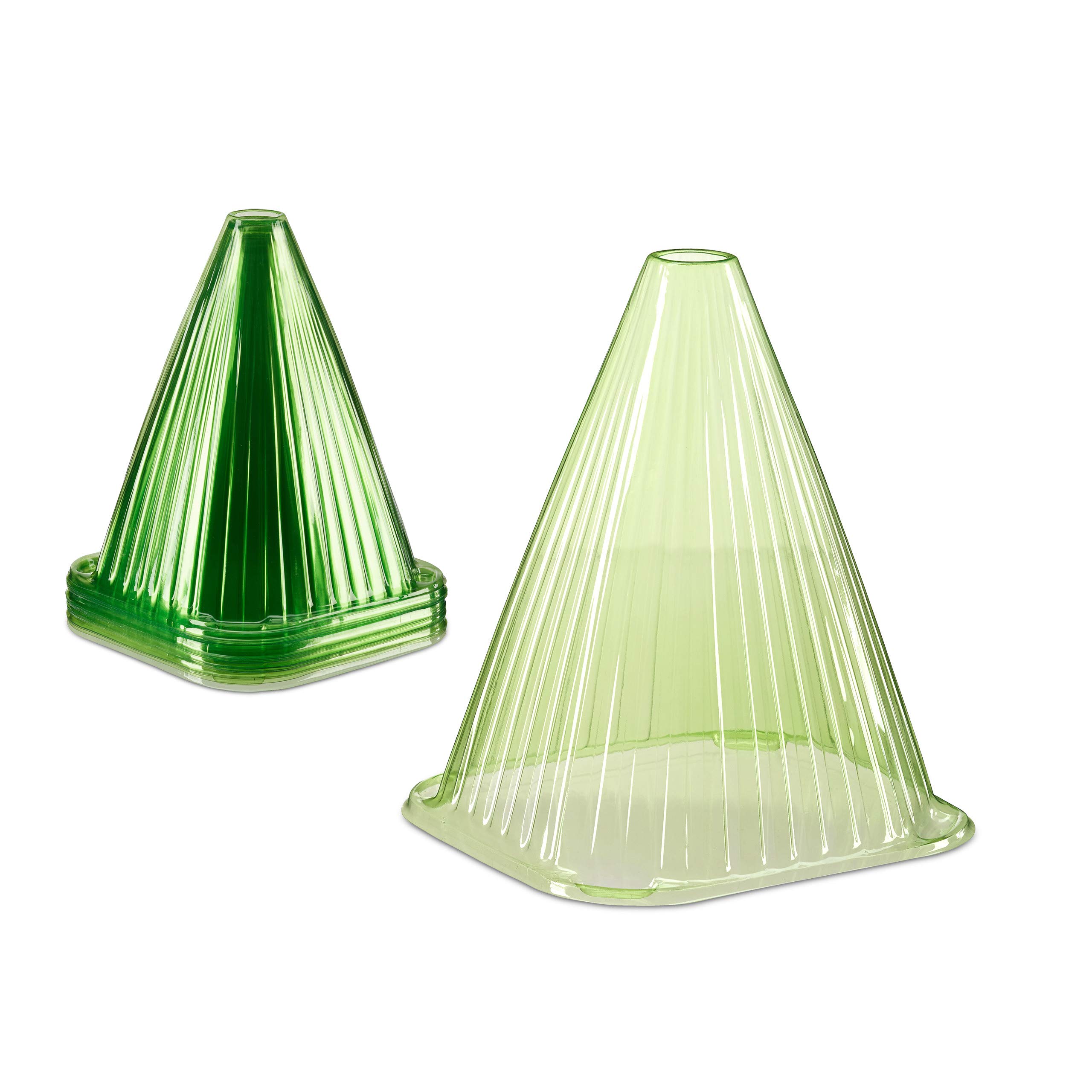 relaxdays-pflanzenh-te-24er-set-pflanzglocke-pvc-gr-n image 1