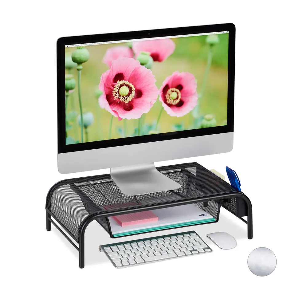 relaxdays-monitorst-nder-mit-schublade-schwarz-bildschirmst-nder-bis-29-zoll image 1