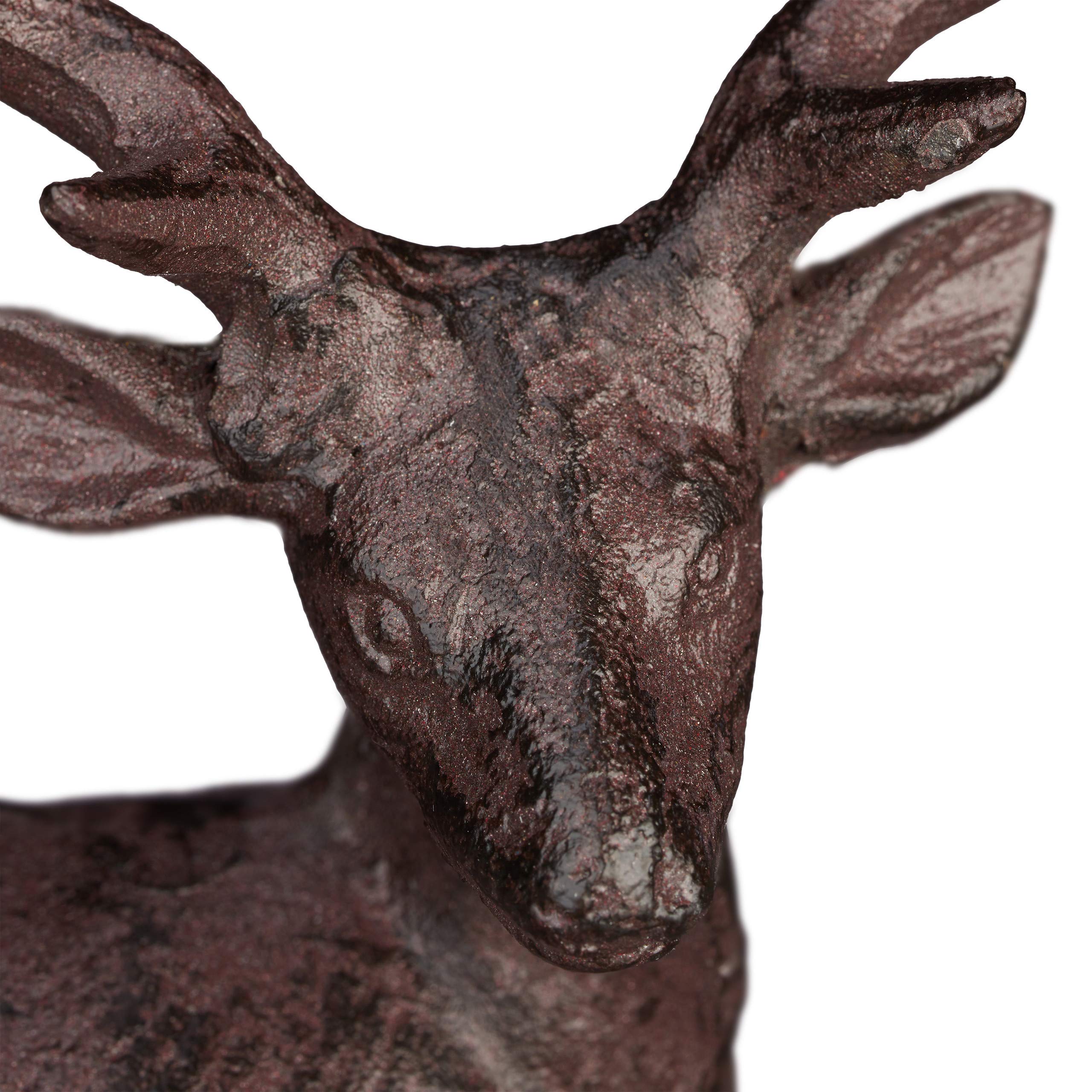 relaxdays-hirsch-figur-sitzend-deko-hirsch-aus-gusseisen-15x14-5x8-5-cm-braun image 6