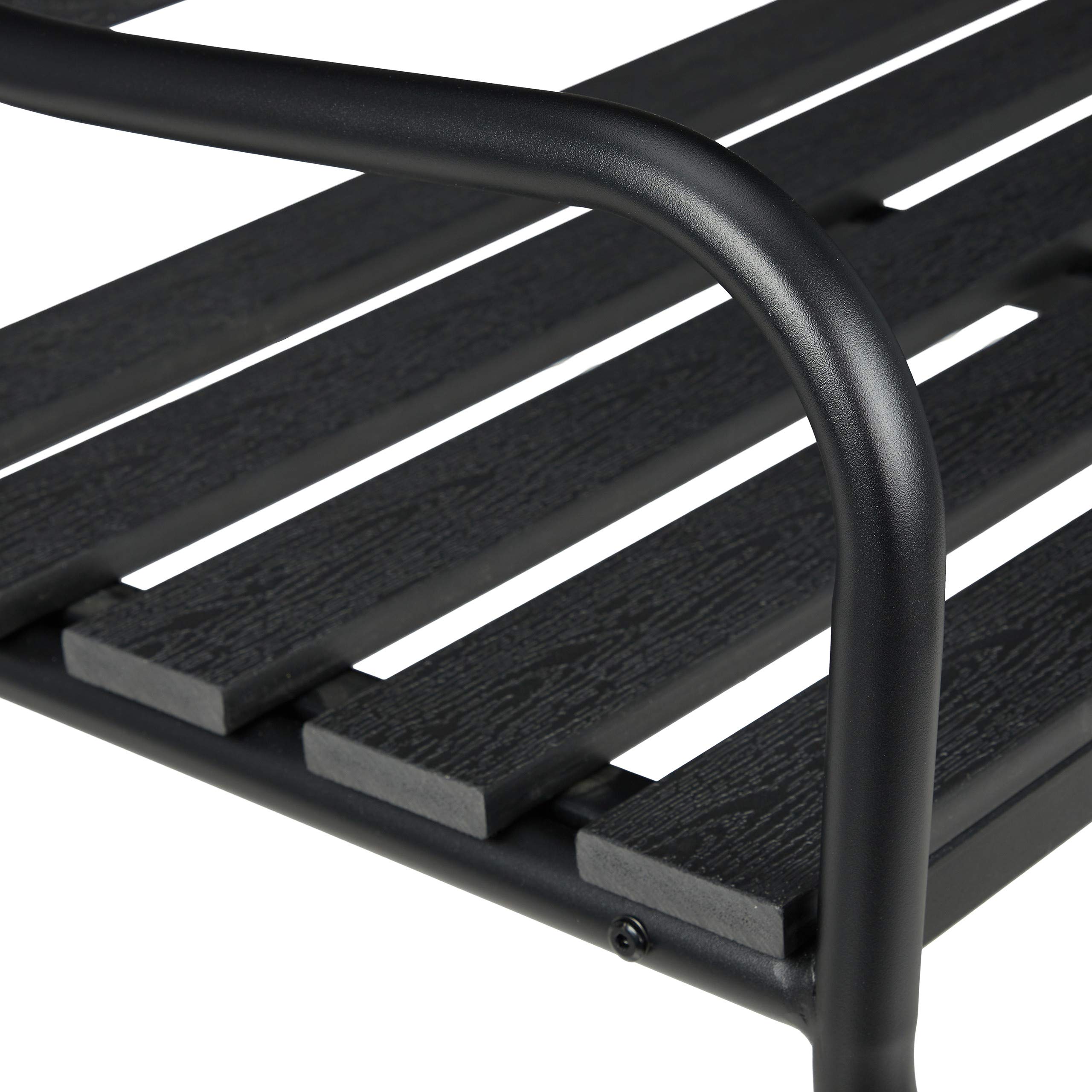 relaxdays-gartenbank-2-sitzer-wpc-stahl-schwarz-122-cm image 6