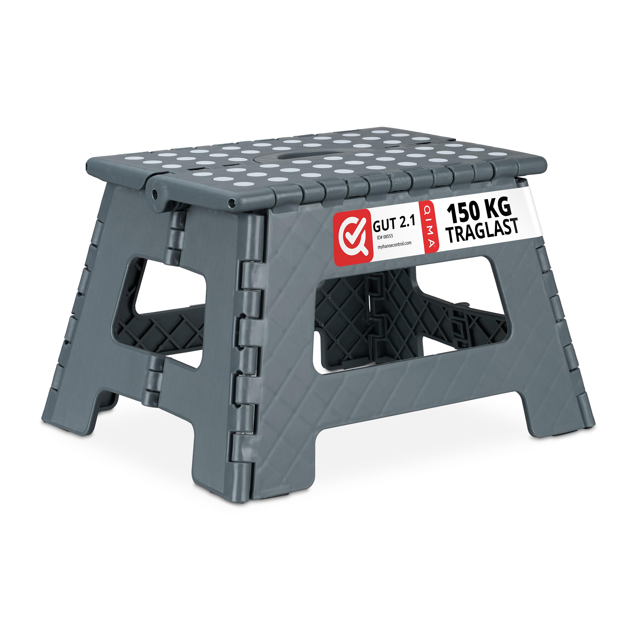 relaxdays-klapphocker-faltbar-22x35x28-cm-grau-bis-150-kg image 1