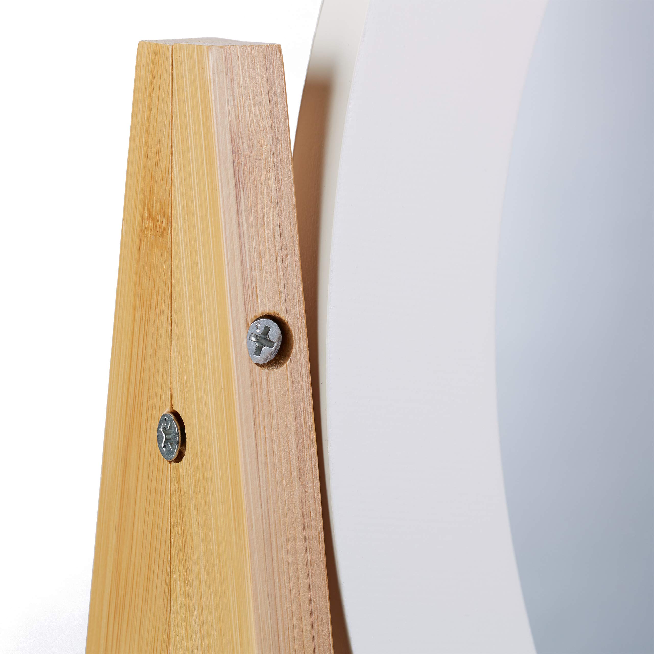 relaxdays-kosmetikspiegel-schwenkbar-bambus-mdf-wei-natur-32-5-cm image 7