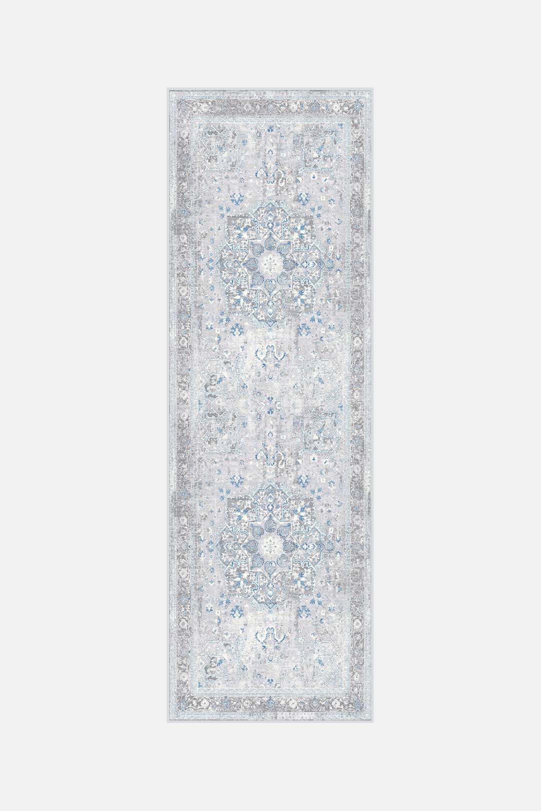 teppana-marie-vintage-teppich-waschbar-blau-gr-n-grau image 5