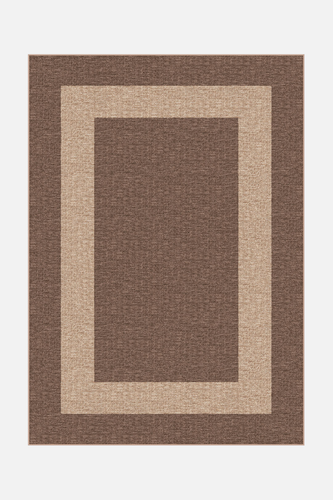 teppana-madison-mokka-jute-haptik-teppich-waschbar-geometrisch image 1
