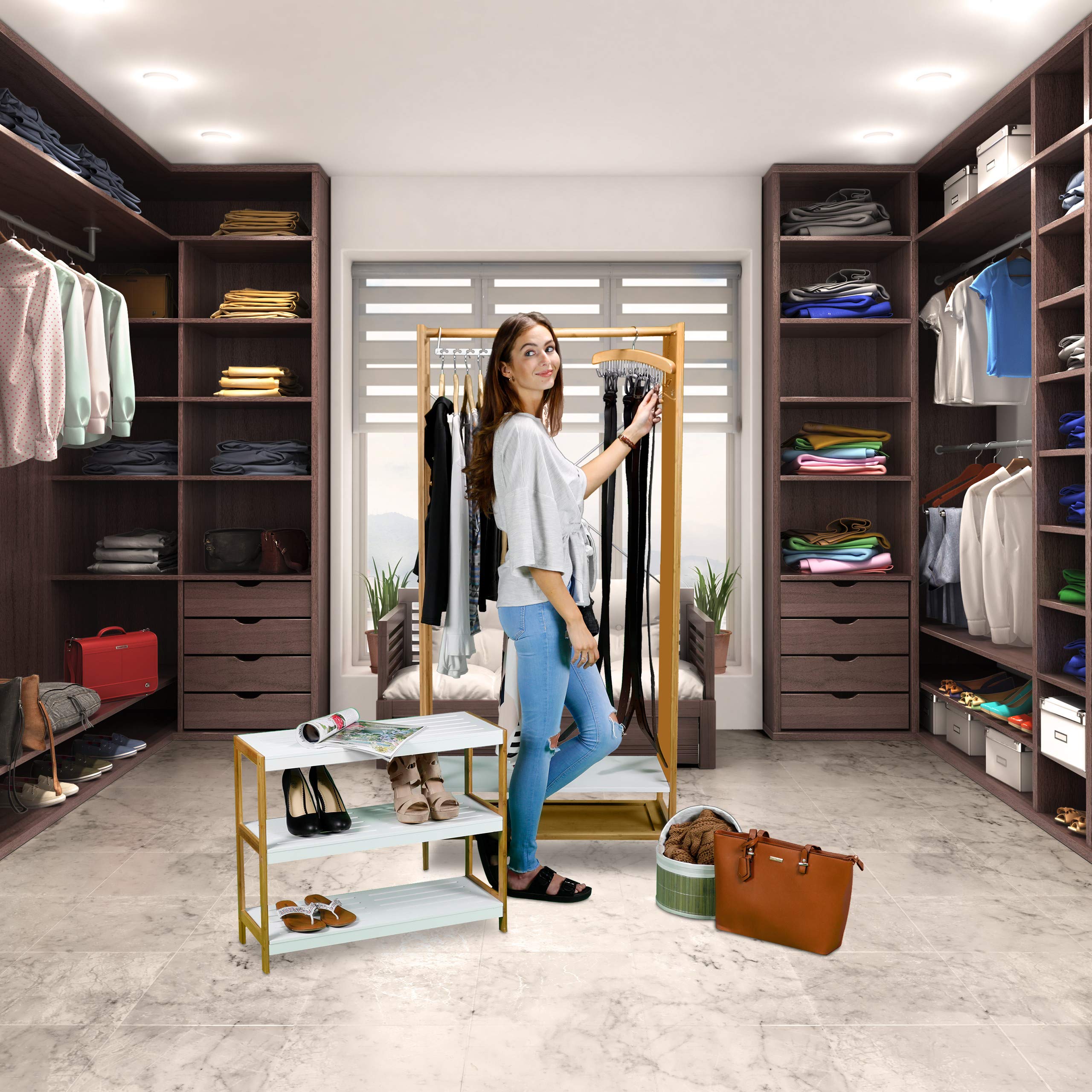 relaxdays-g-rtelhalter-f-r-kleiderschrank-12-haken-aus-lotusholz image 2