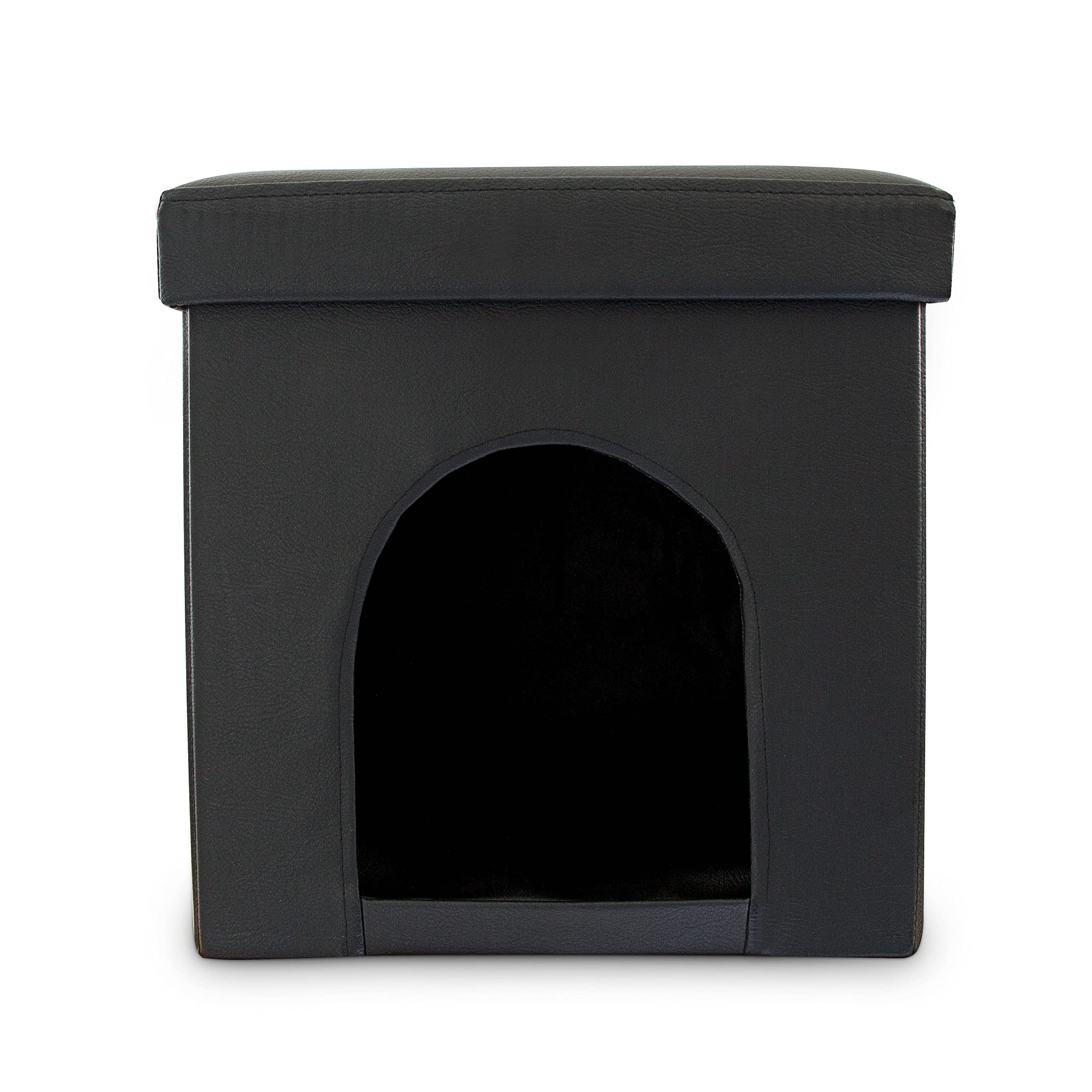 relaxdays-hundebox-sitzhocker-38-x-38-x-38-cm-schwarz-kunstleder image 7