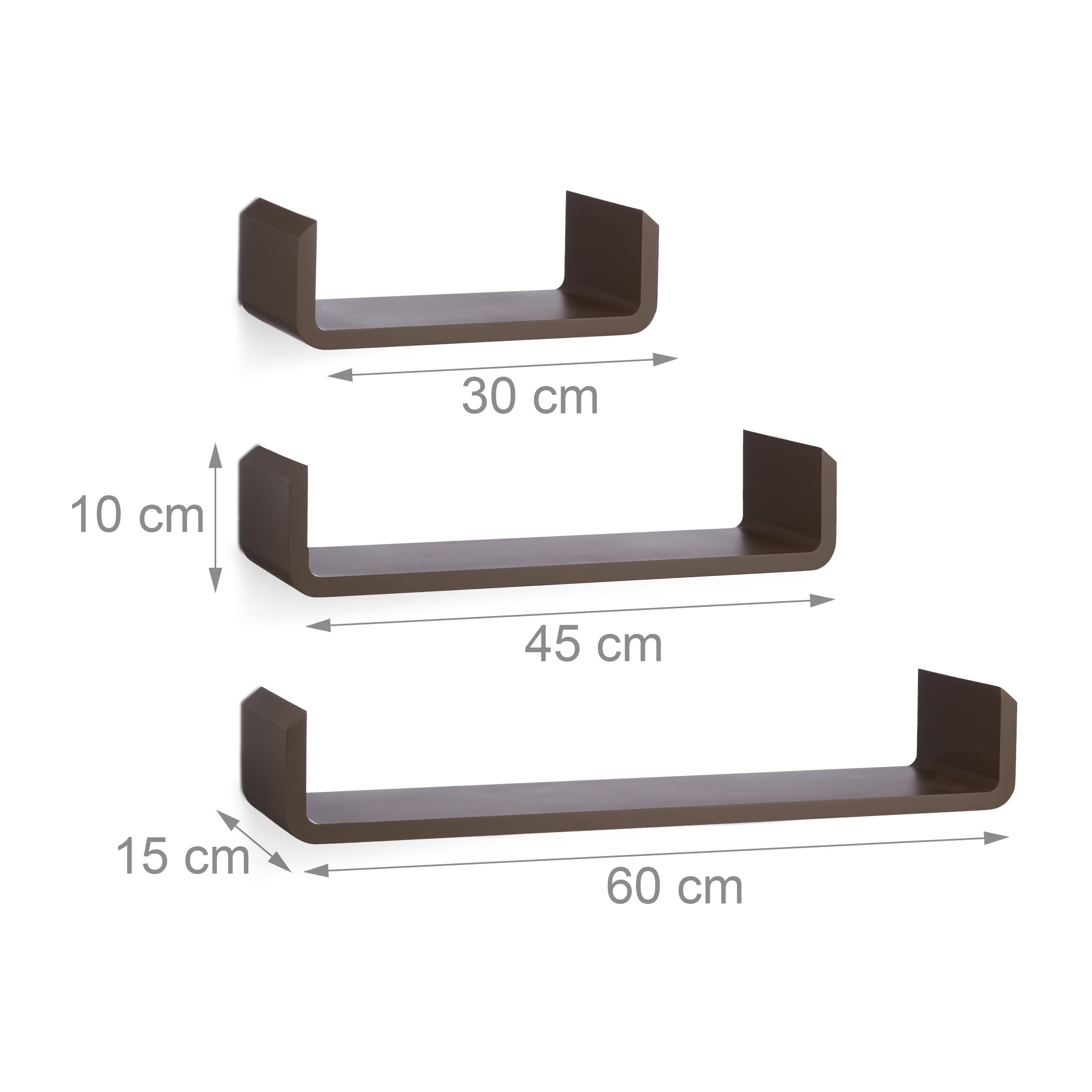 relaxdays-regalbrett-3er-set-u-form-mdf-braun-30-45-60-cm image 3