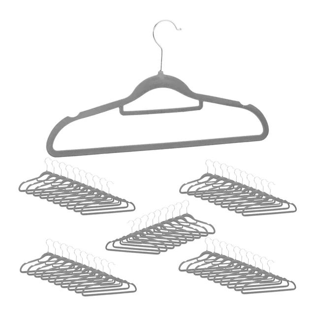 relaxdays-kleiderb-gel-50er-set-grau-samt-premium-schmal-360 image 1