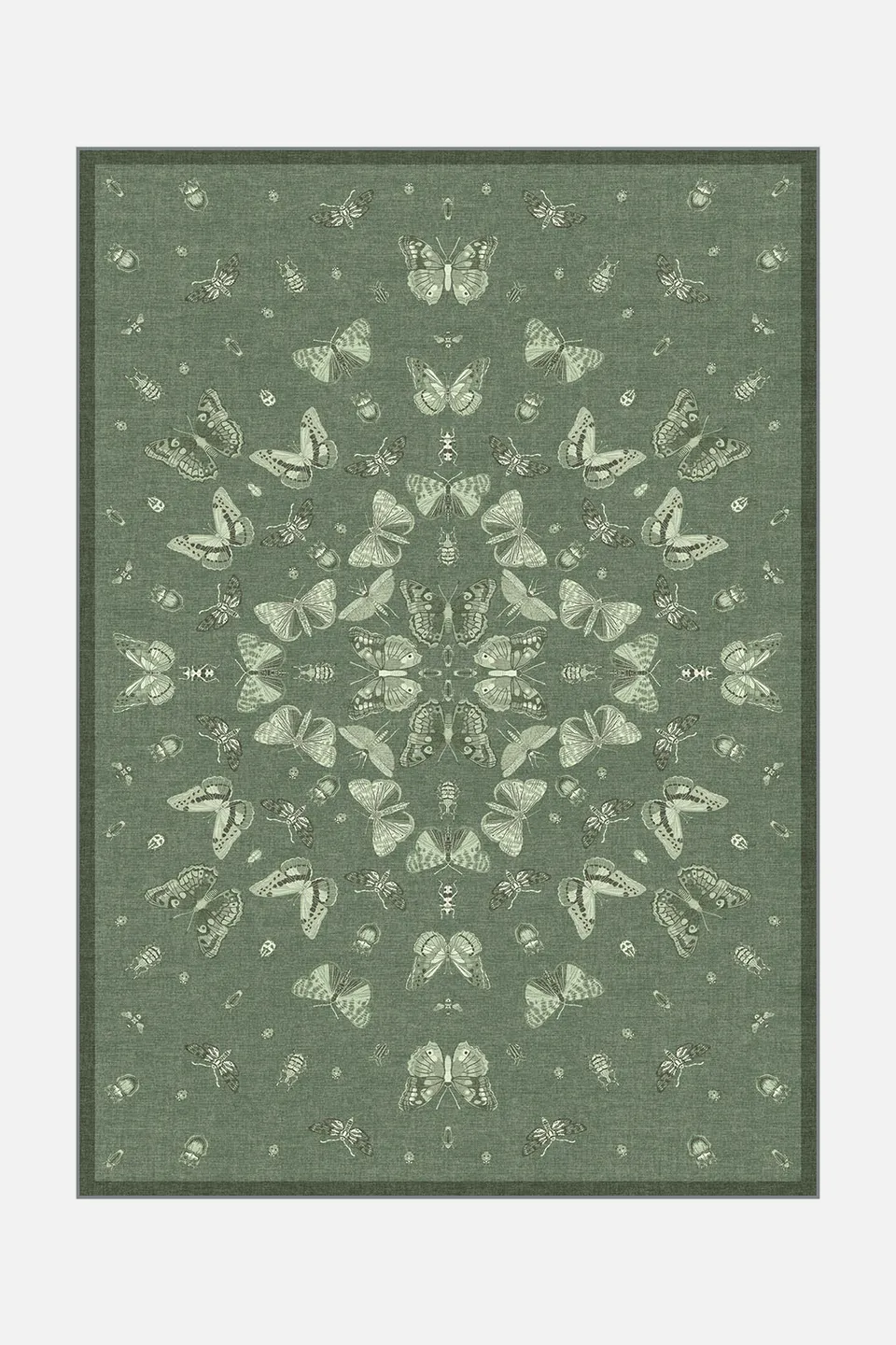 teppana-schmetterling-salbei-teppich-waschbar-gr-n image 1