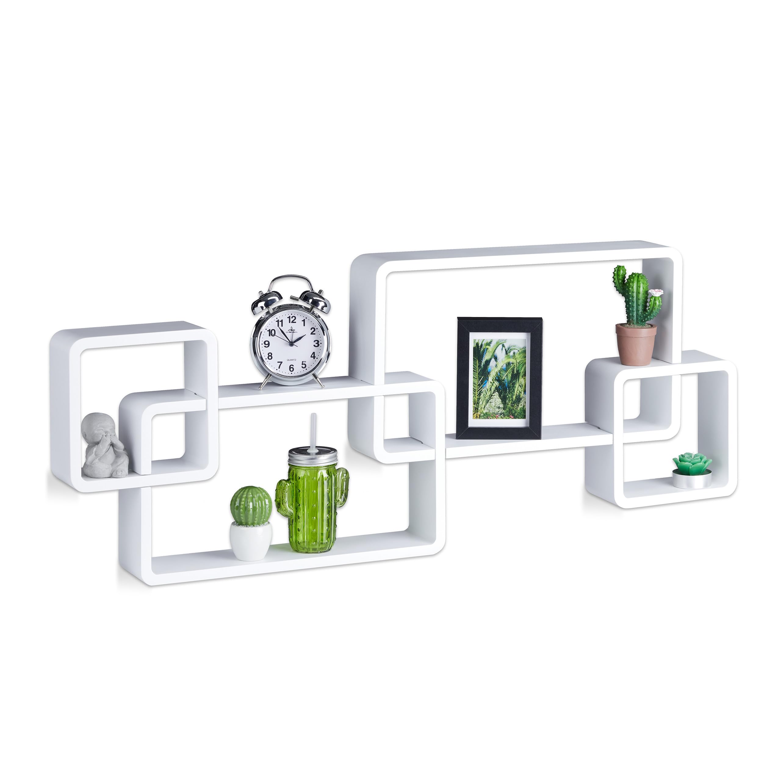 relaxdays-wandregal-cube-4-w-rfel-mdf-42x104x10-cm-wei image 1