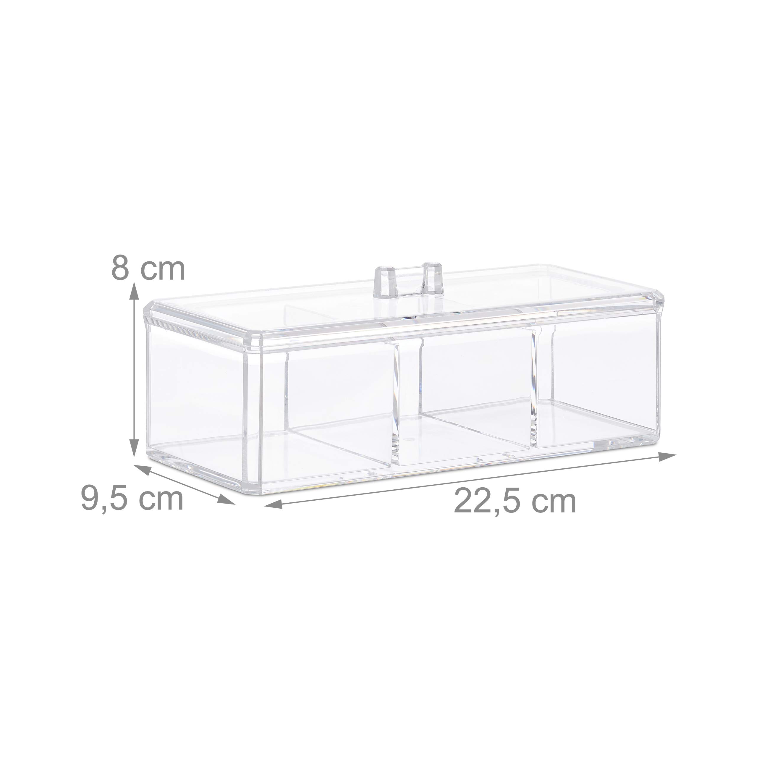 relaxdays-acrylbox-mit-deckel-3-f-cher-transparent image 4
