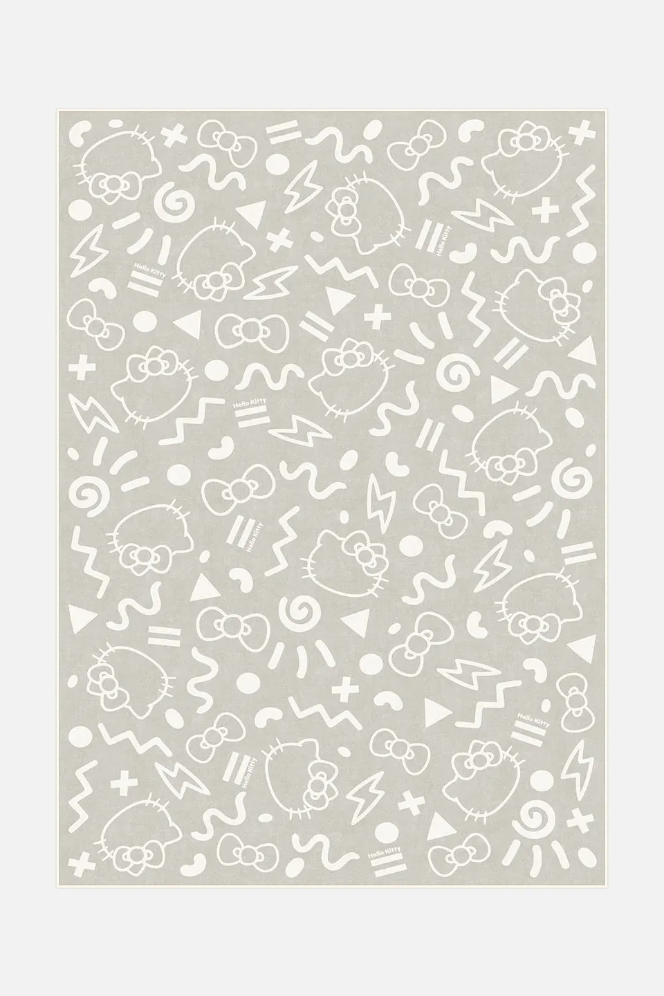 teppana-hello-kitty-comic-natur-waschbarer-kinder-teppich image 1