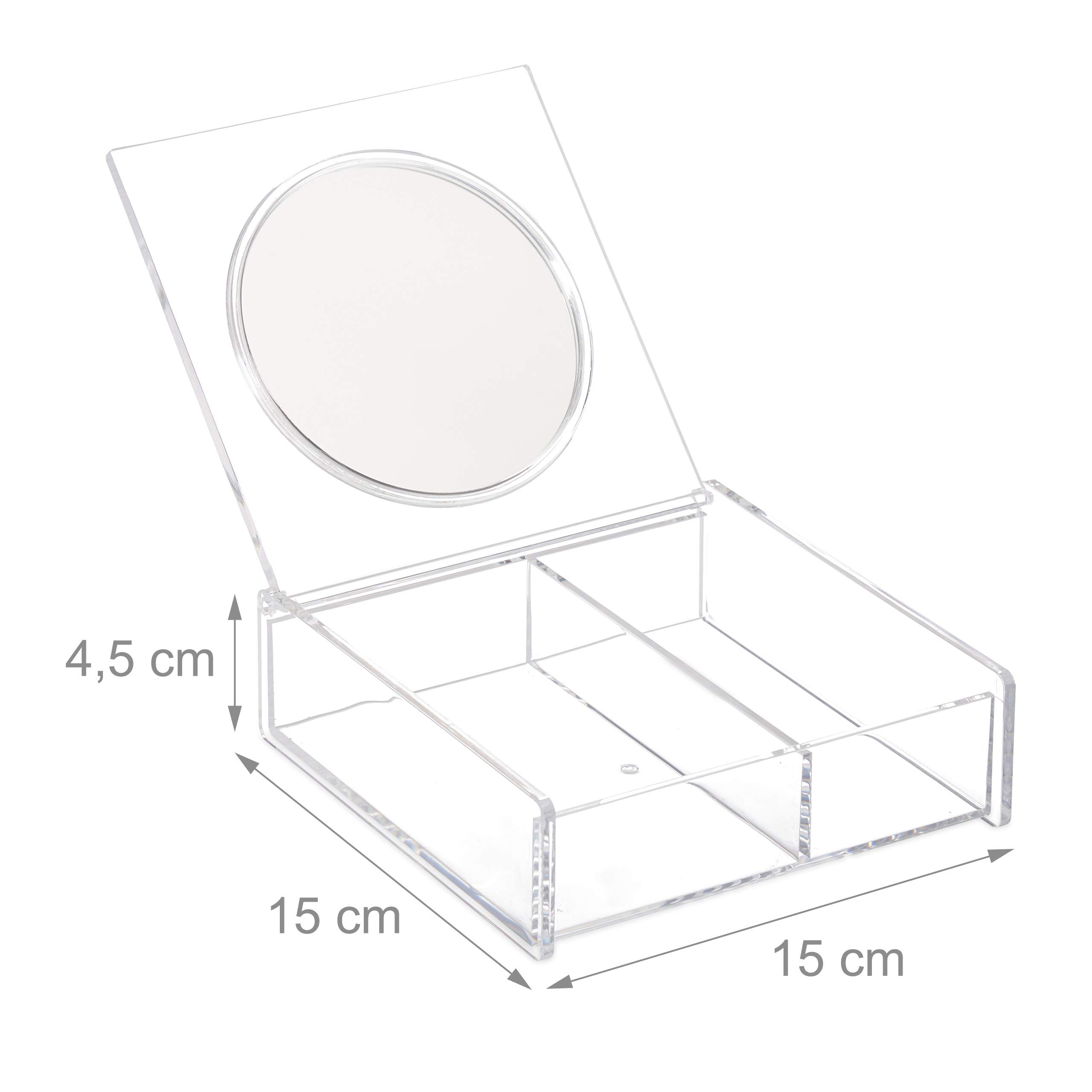relaxdays-make-up-organizer-acryl-mit-spiegel-transparent image 4