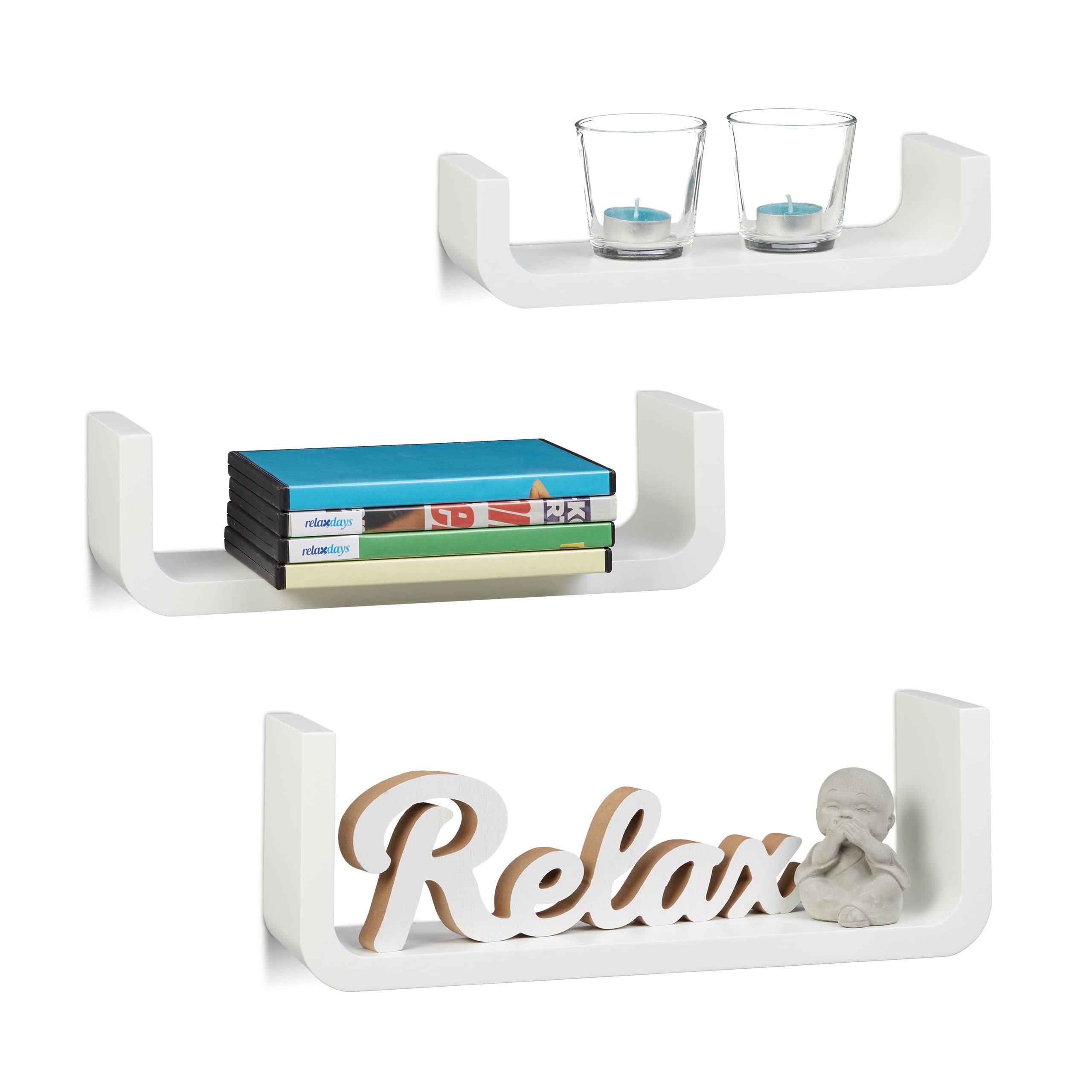 relaxdays-wandregal-3er-set-u-form-wei-holz-regalbretter-10-cm-tief image 1