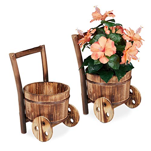 relaxdays-pflanzschubkarre-holz-2er-set-vintage-natur-33x20-cm image 8