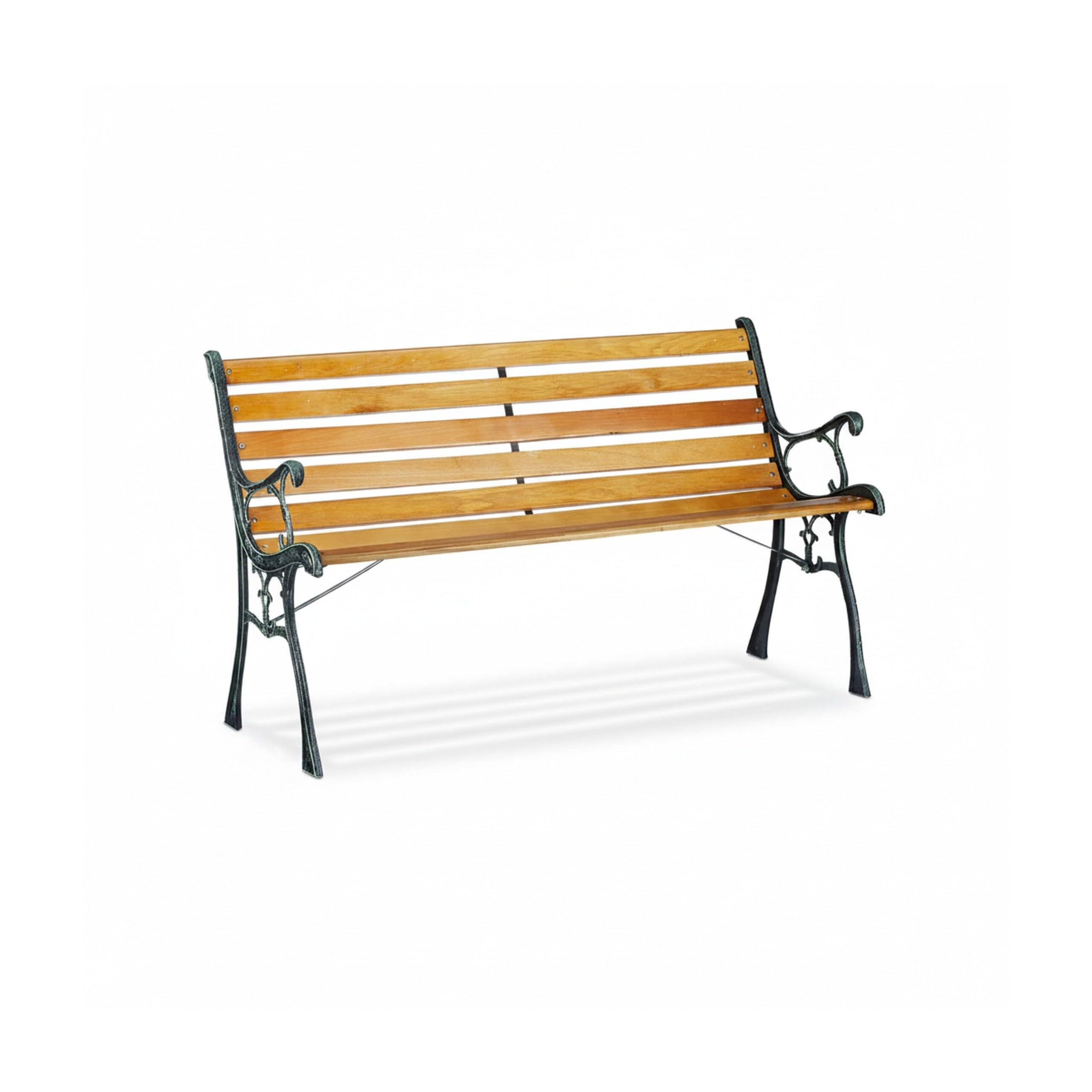 relaxdays-gartenbank-2-sitzer-holz-gusseisen-73-5-x-126-x-52-5-cm-natur image 8
