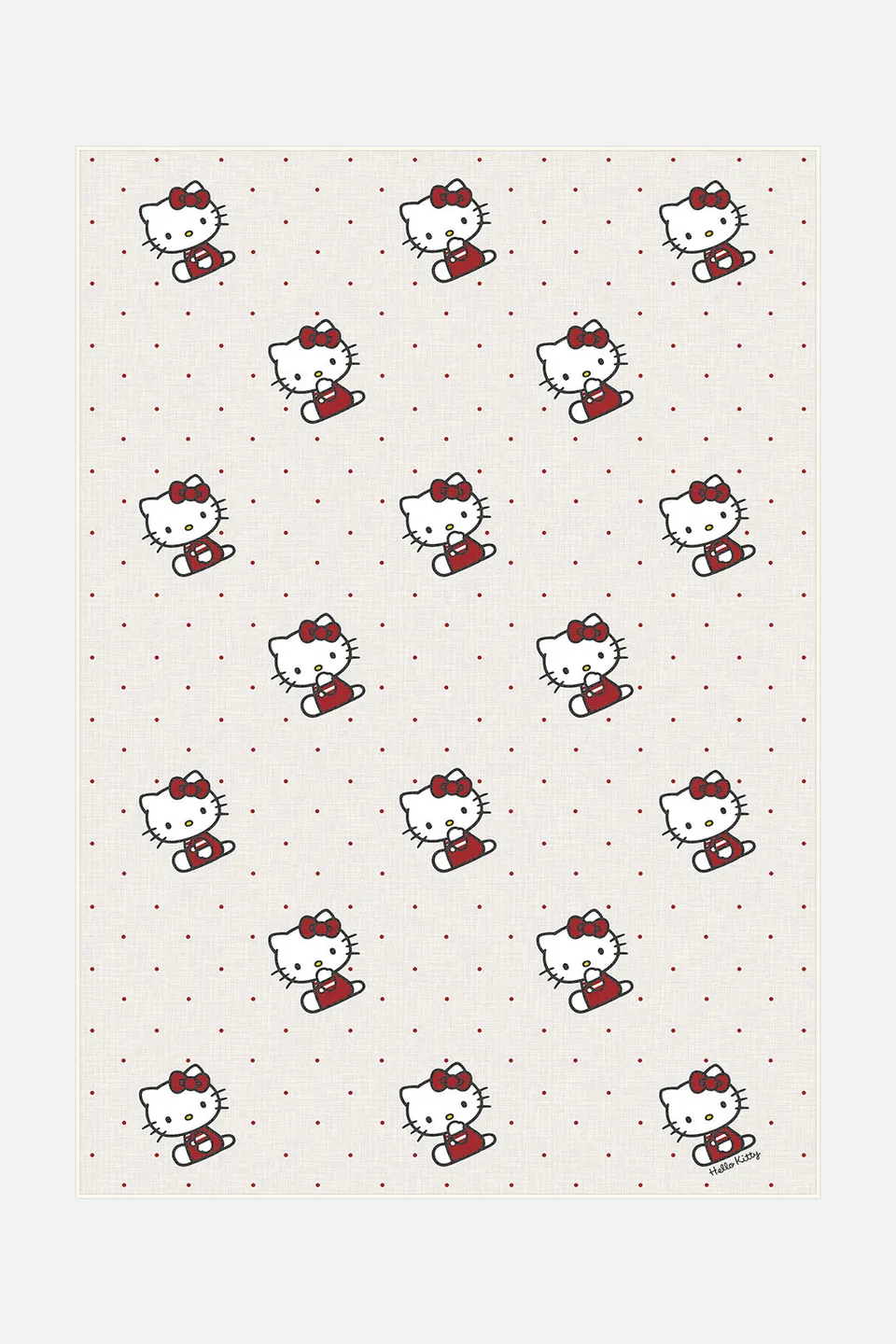 teppana-hello-kitty-polkadot-kirsche-teppich-waschbarer-kinder-teppich image 1