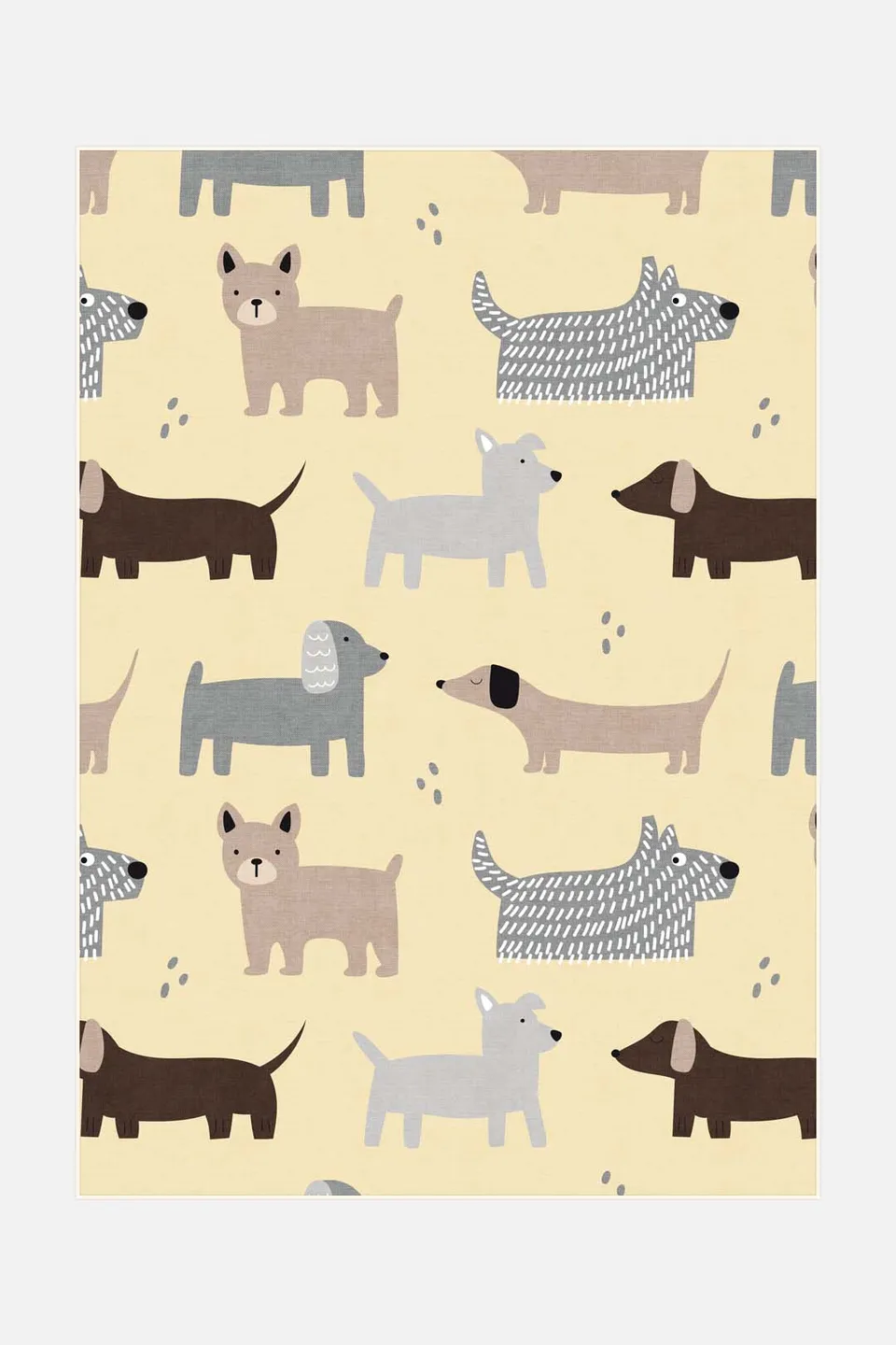 teppana-hundepark-gelb-teppich-waschbarer-kinder-teppich-gelb image 1