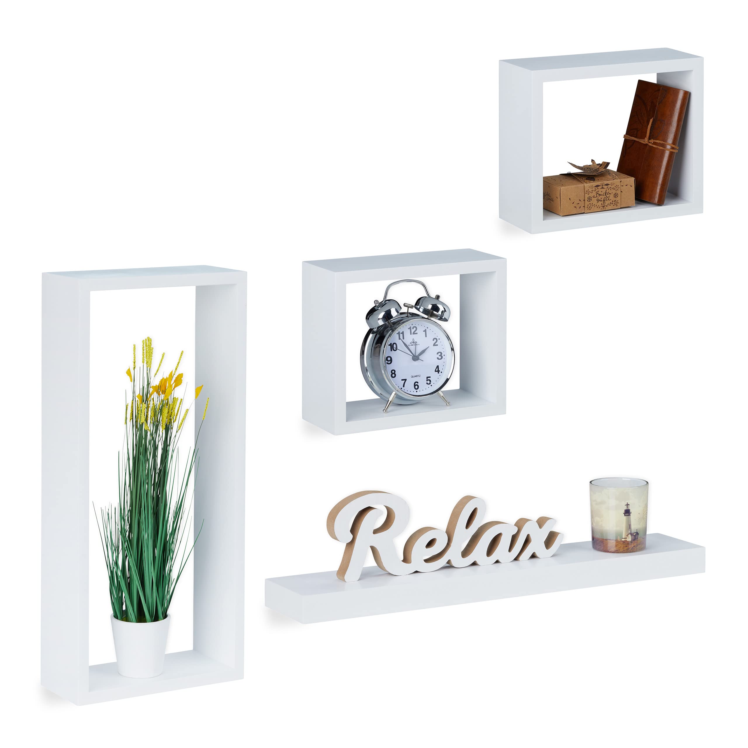relaxdays-wandregal-4er-set-cube-wei-mdf-h-ngeregale-freischwebend image 1
