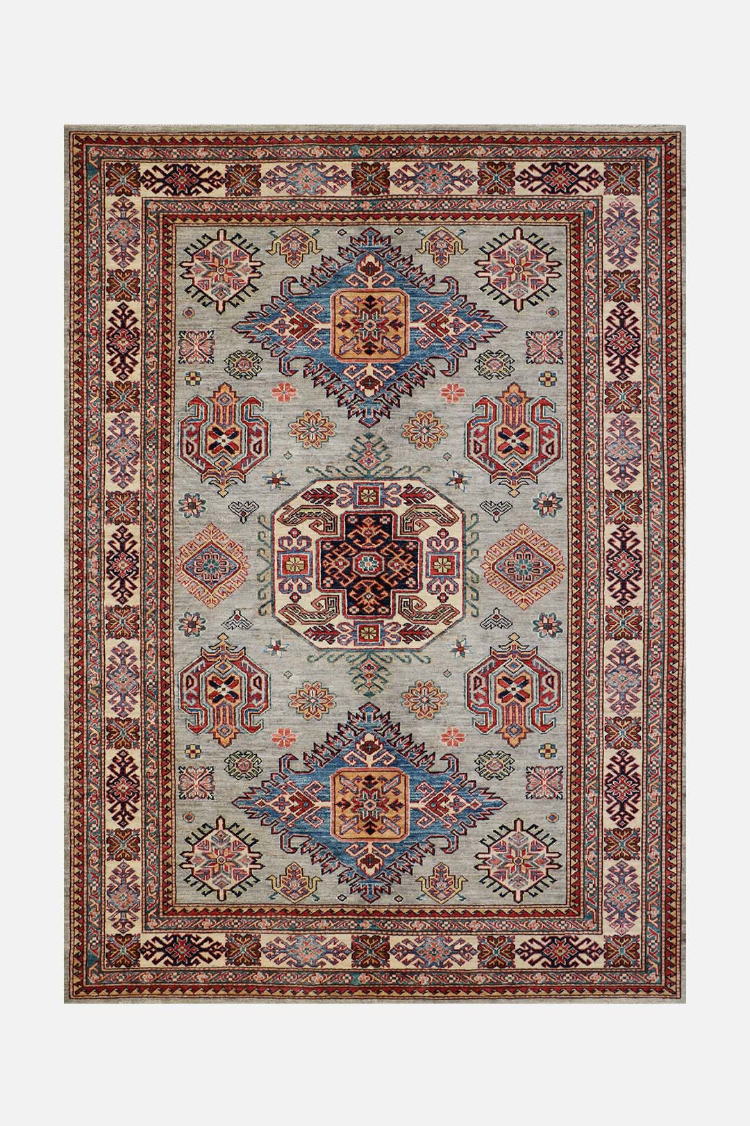 teppana-malihe-kazak-teppich-waschbarer-mehrfarbiger-indoor-teppich image 1