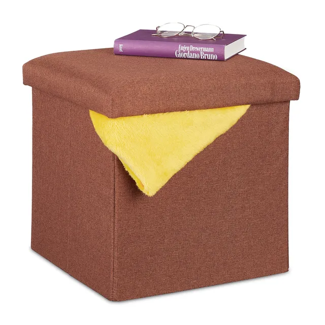 relaxdays-sitzhocker-mit-stauraum-faltbar-37-x-37-5-x-37-5-cm-braun image 1
