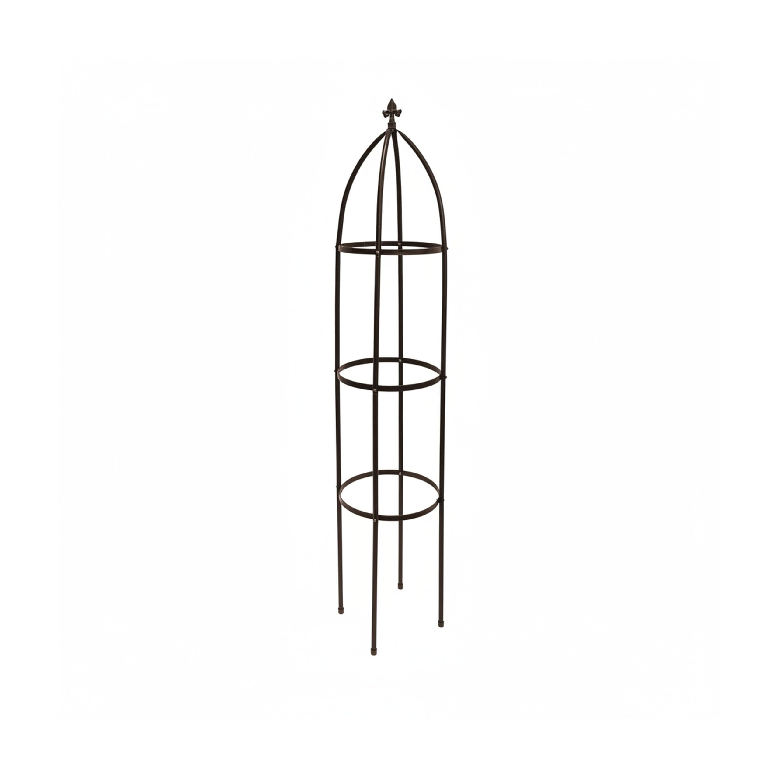 relaxdays-rankhilfe-obelisk-metall-190-cm-braun-ranks-ule-190-x-35-x-35-cm image 4