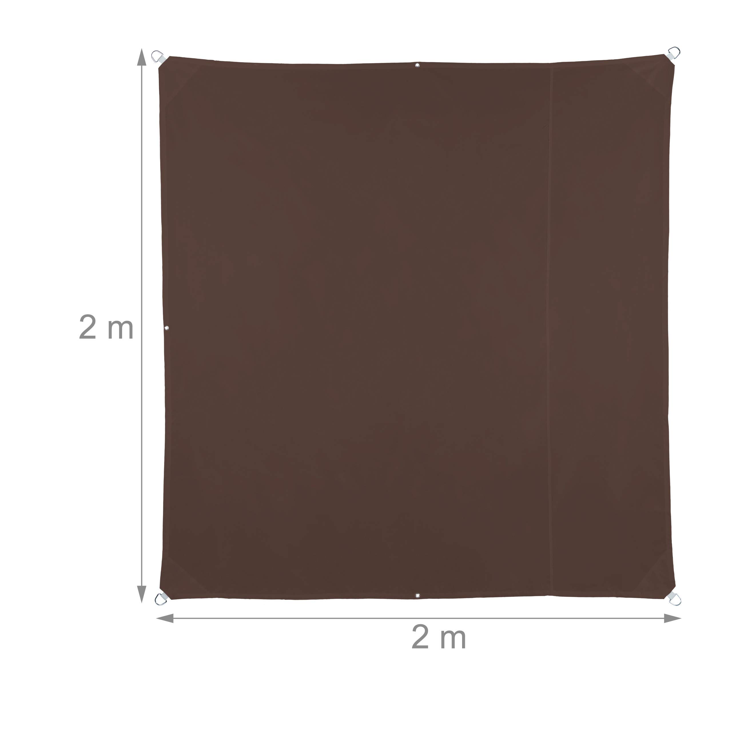 relaxdays-sonnensegel-quadratisch-2-x-2-m-braun-wasserabweisendes-terrassen-balk image 4