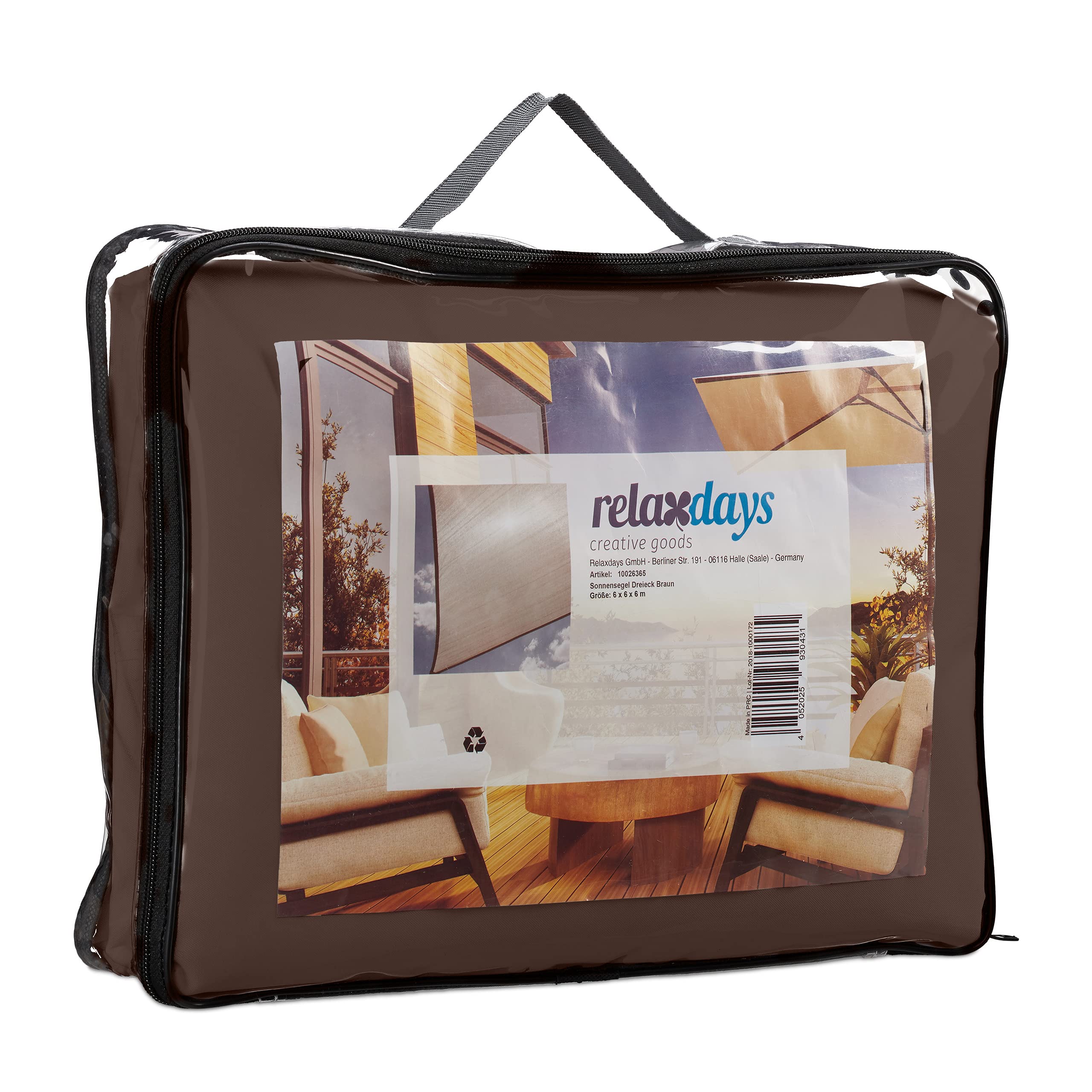 relaxdays-sonnensegel-dreieck-6x6x6-m-braun-wasserabweisend image 8