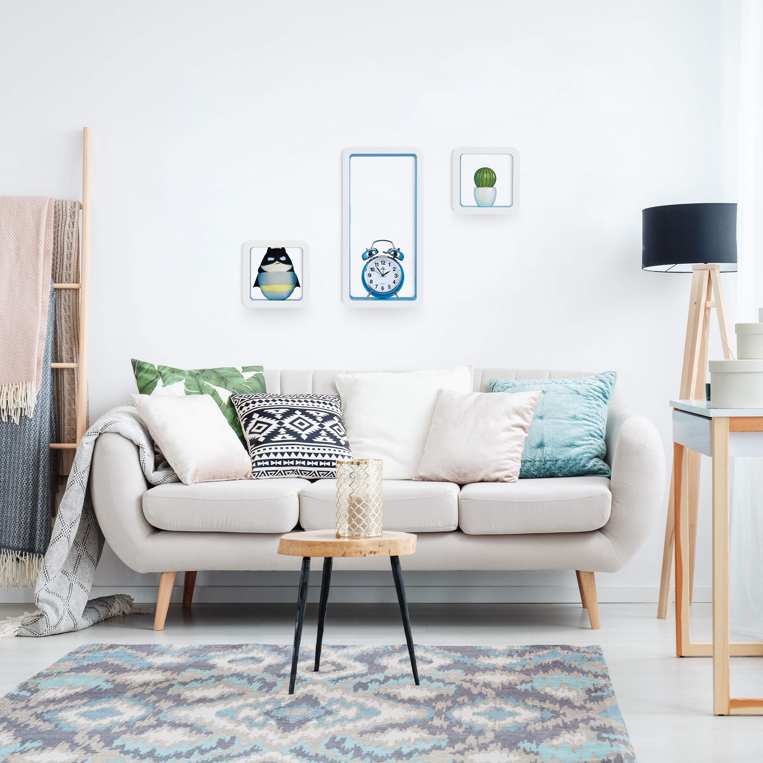relaxdays-cube-regal-3er-set-freischwebend-wei-violett-mdf image 2