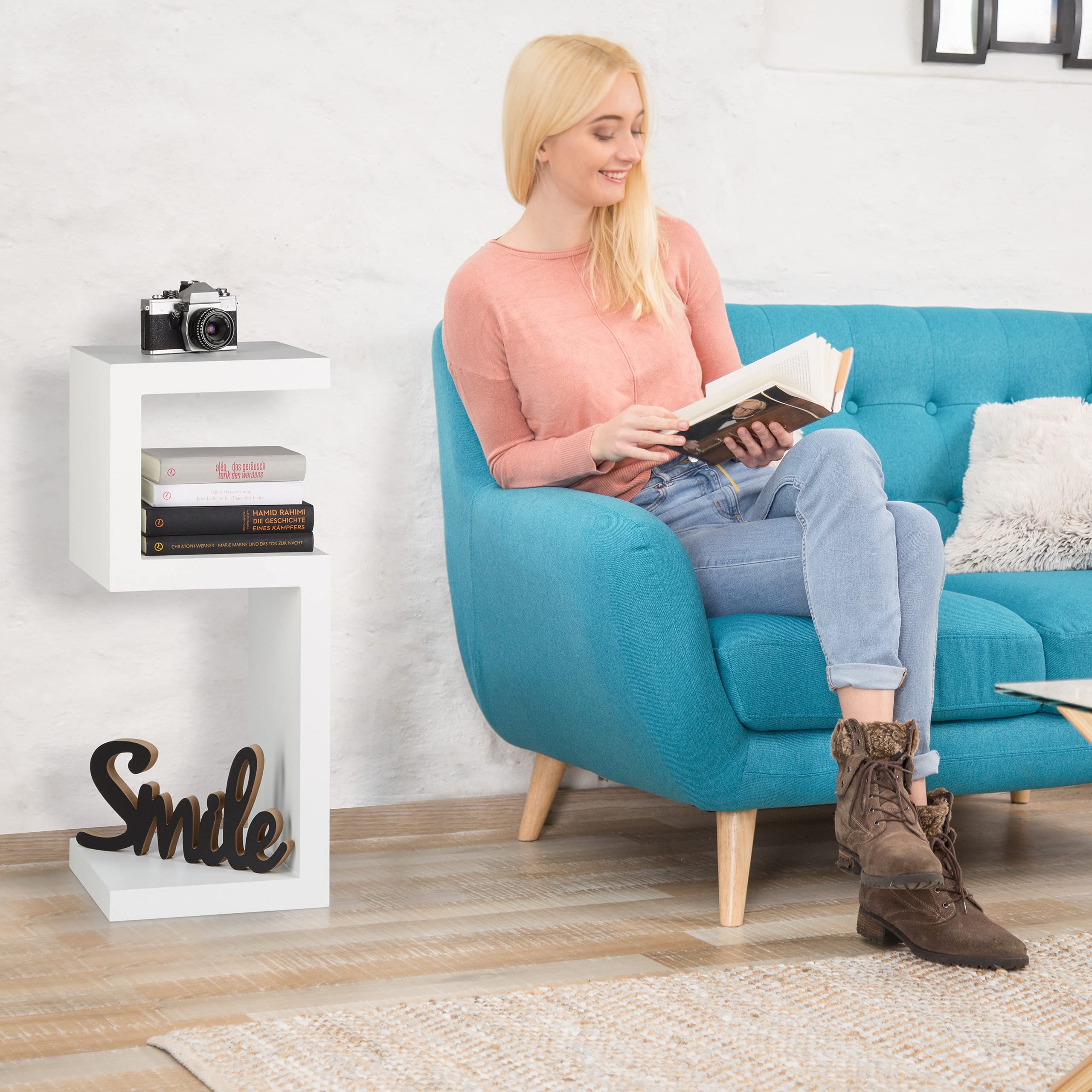 relaxdays-standregal-retro-s-form-3-ablagen-mdf-wei-74-5-x-30-x-30-cm image 2