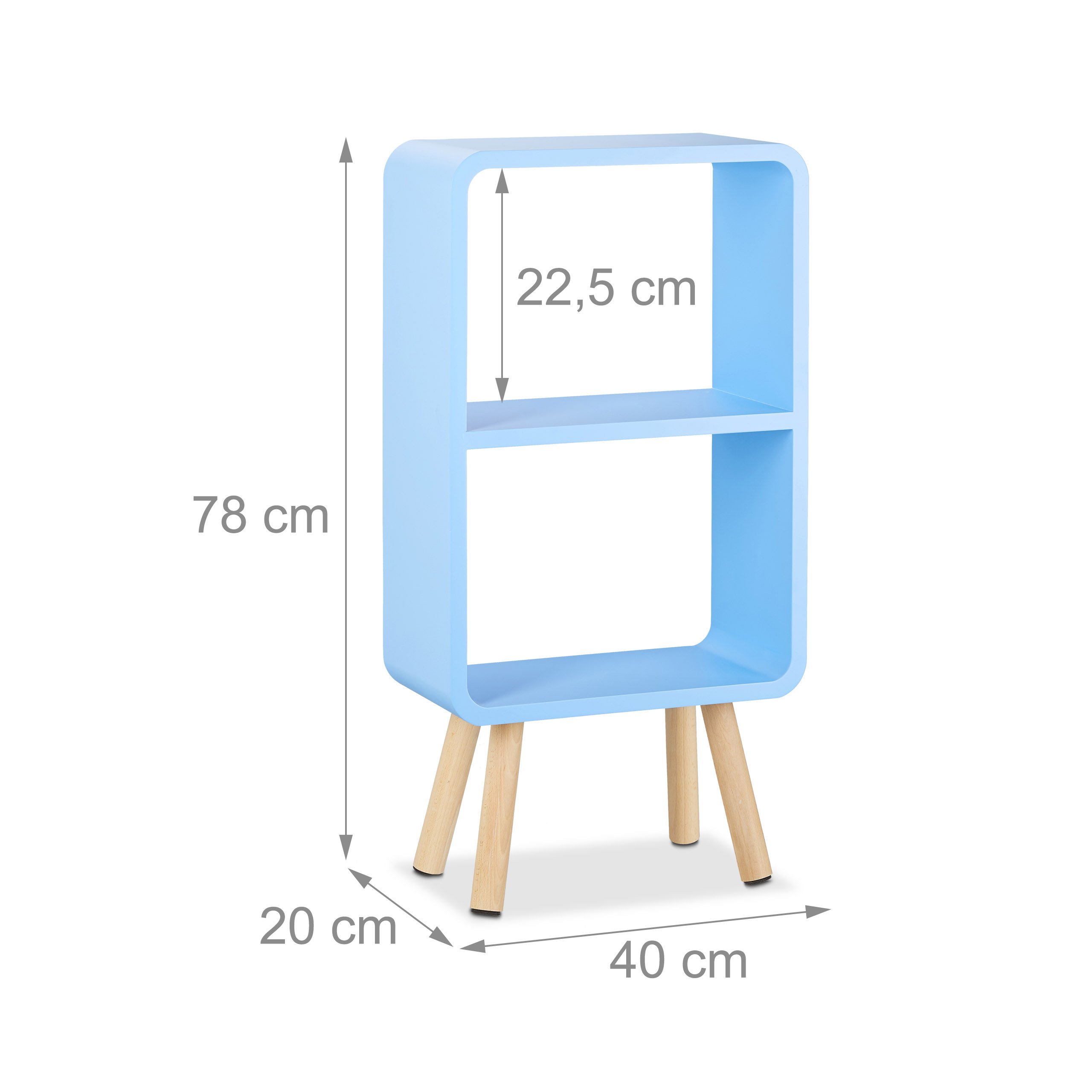 relaxdays-standregal-2-f-cher-mdf-schmal-blau-78x40x20-cm image 3