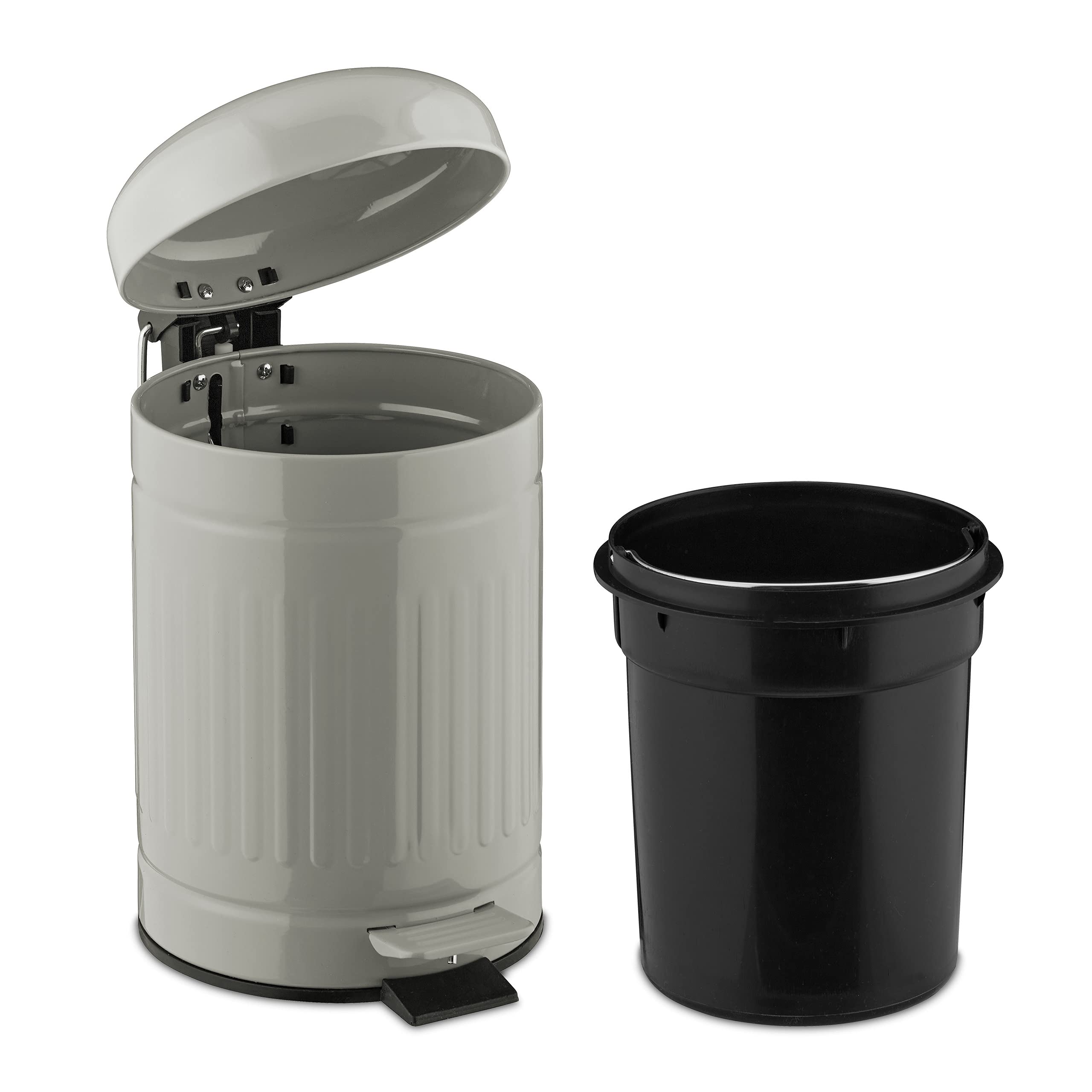 relaxdays-kosmetikeimer-3-liter-metall-treteimer-hellgrau image 6