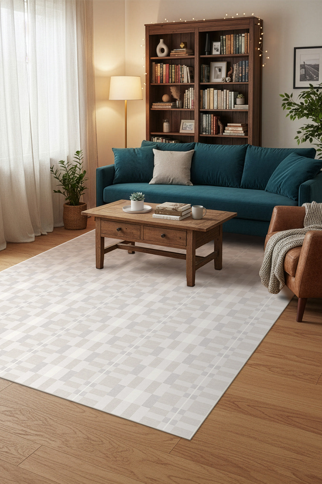 teppana-viera-sand-teppich-waschbarer-indoor-teppich-beige-natur-geometrisch image 4