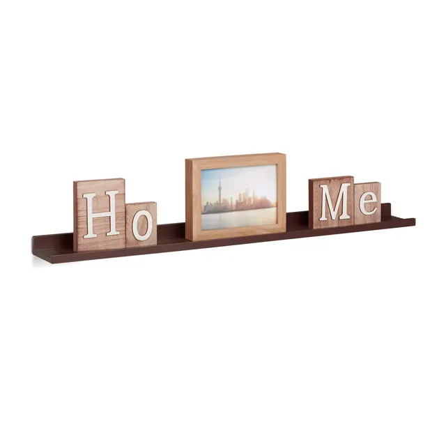 relaxdays-schweberegal-schmal-80x10-cm-mdf-braun image 1