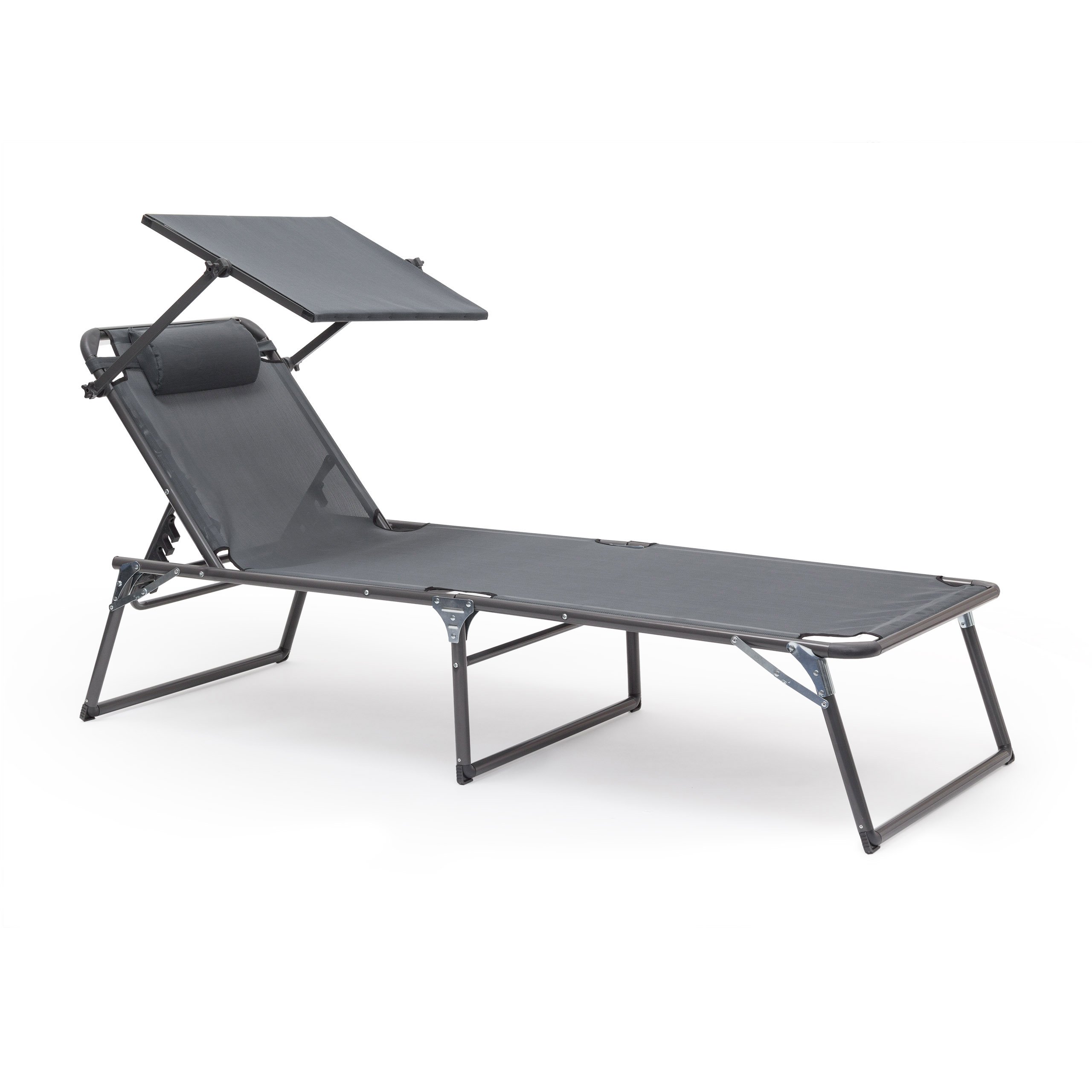 relaxdays-gartenliege-klappbar-mit-dach-anthrazit-37-x-70-x-200-cm image 1