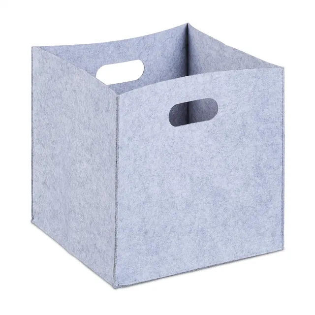 relaxdays-filzkorb-quadratisch-30-x-30-x-30-cm-grau-faltbar-23-l image 1
