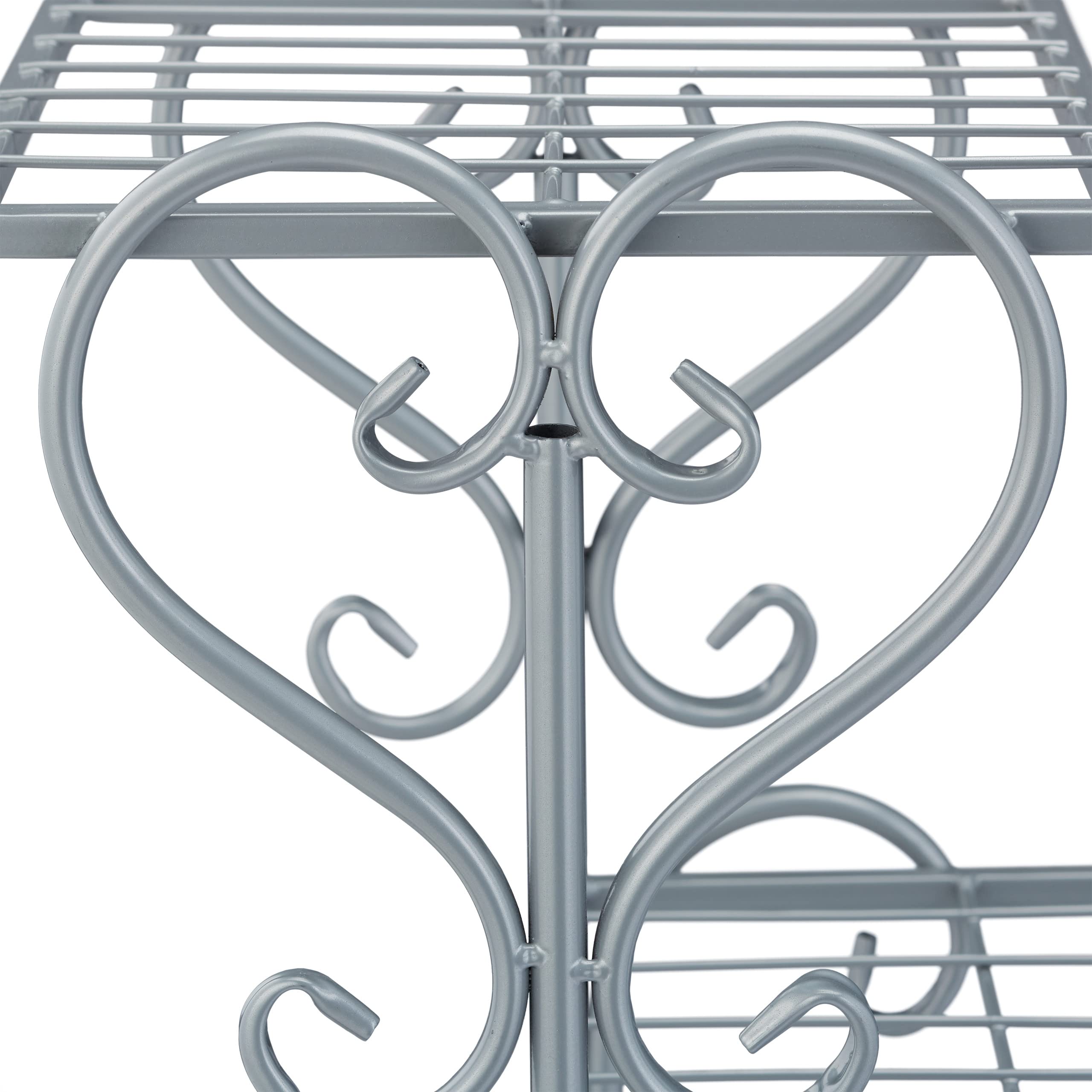 relaxdays-blumenregal-metall-vintage-silber-blumentreppe-mit-5-ablagen-75-x-56-x image 7