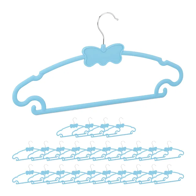 relaxdays-kinder-kleiderb-gel-25er-set-schmetterling-kunststoff-blau image 1